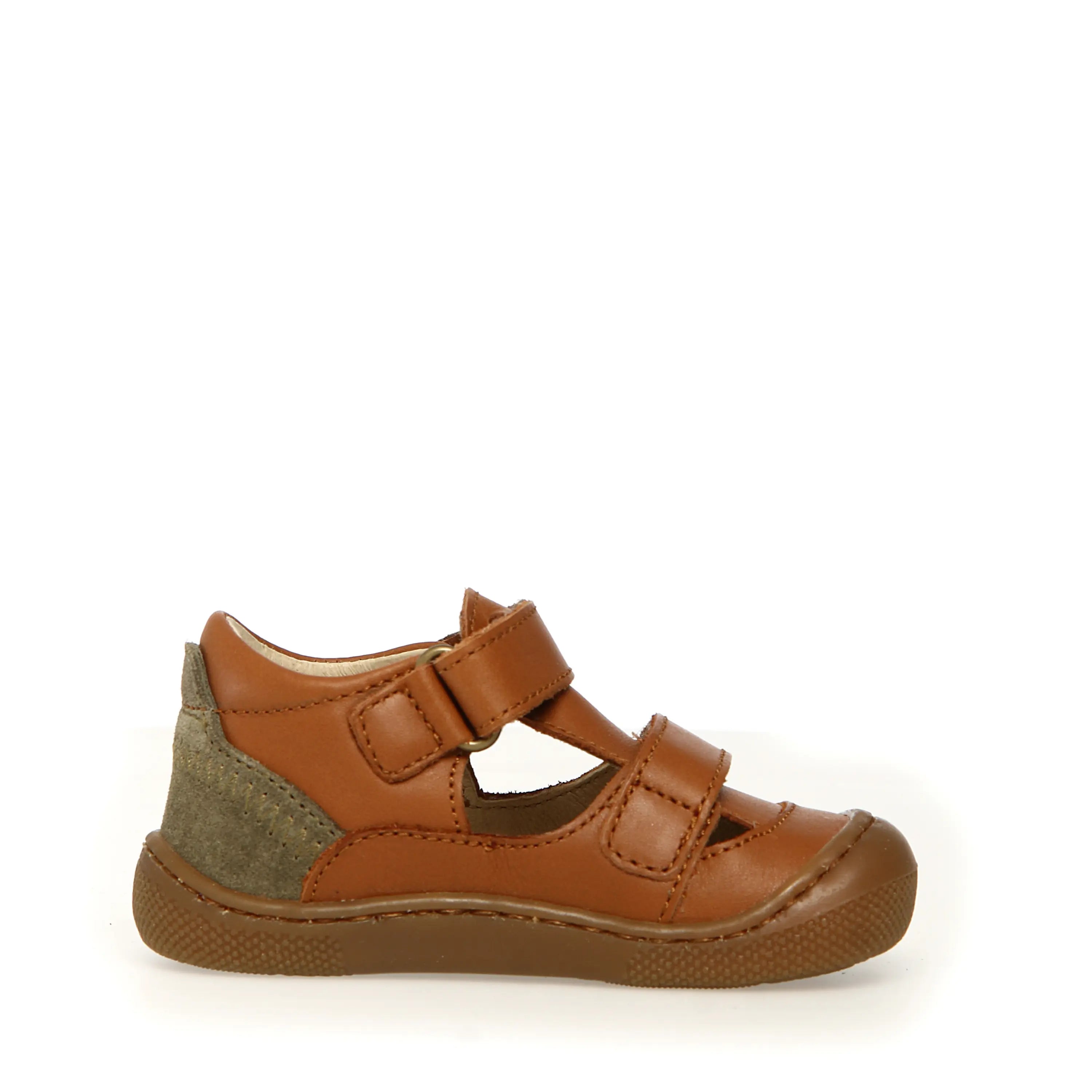 NATURINO Bottillons semi-ouverts Barefoot Irtys Cognac Militare ma petite pointure
