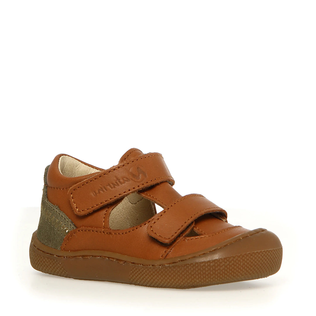 NATURINO Bottillons semi-ouverts Barefoot Irtys Cognac Militare ma petite pointure
