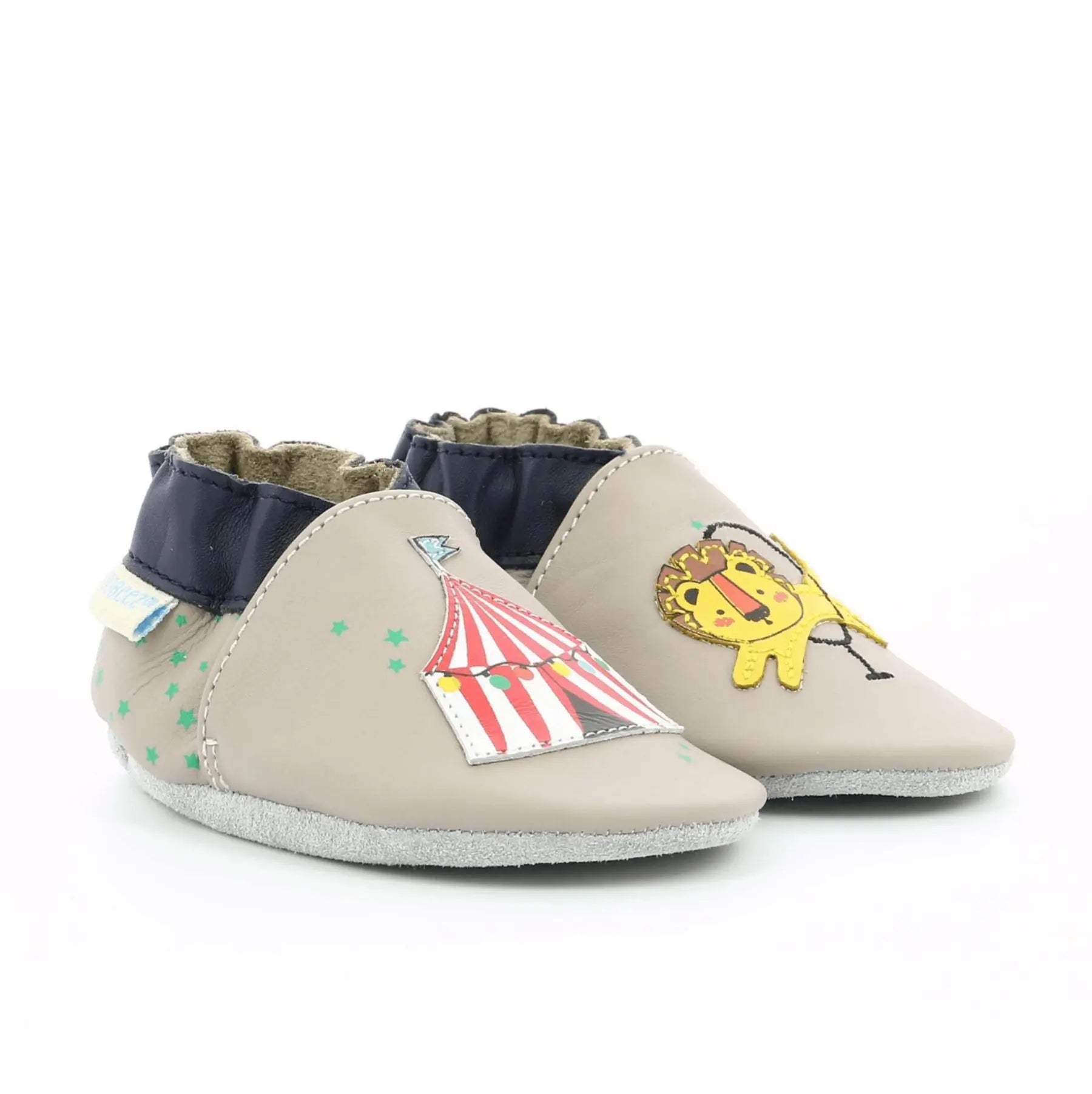 ROBEEZ Chaussons Lion Circus Gris Taupe ma petite pointure
