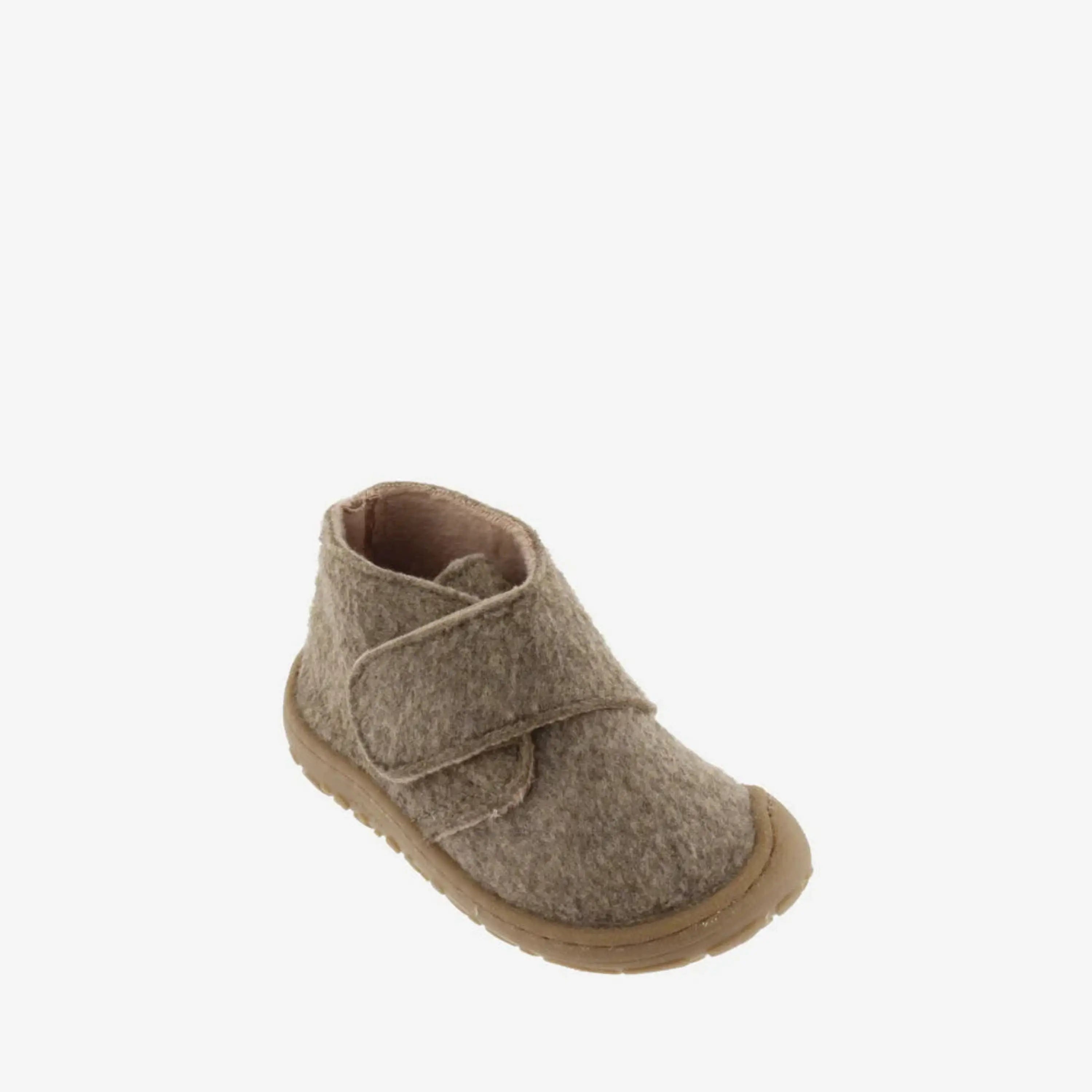 VICTORIA Chaussons Barefoot Bosco Scratch Casa Feutre Taupe ma petite pointure