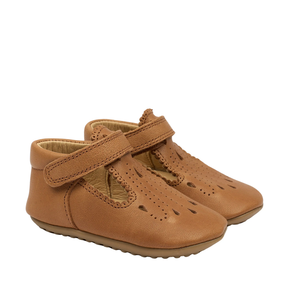 POM POM Chaussons Beginners Ballerina T-Bar Camel ma petite pointure