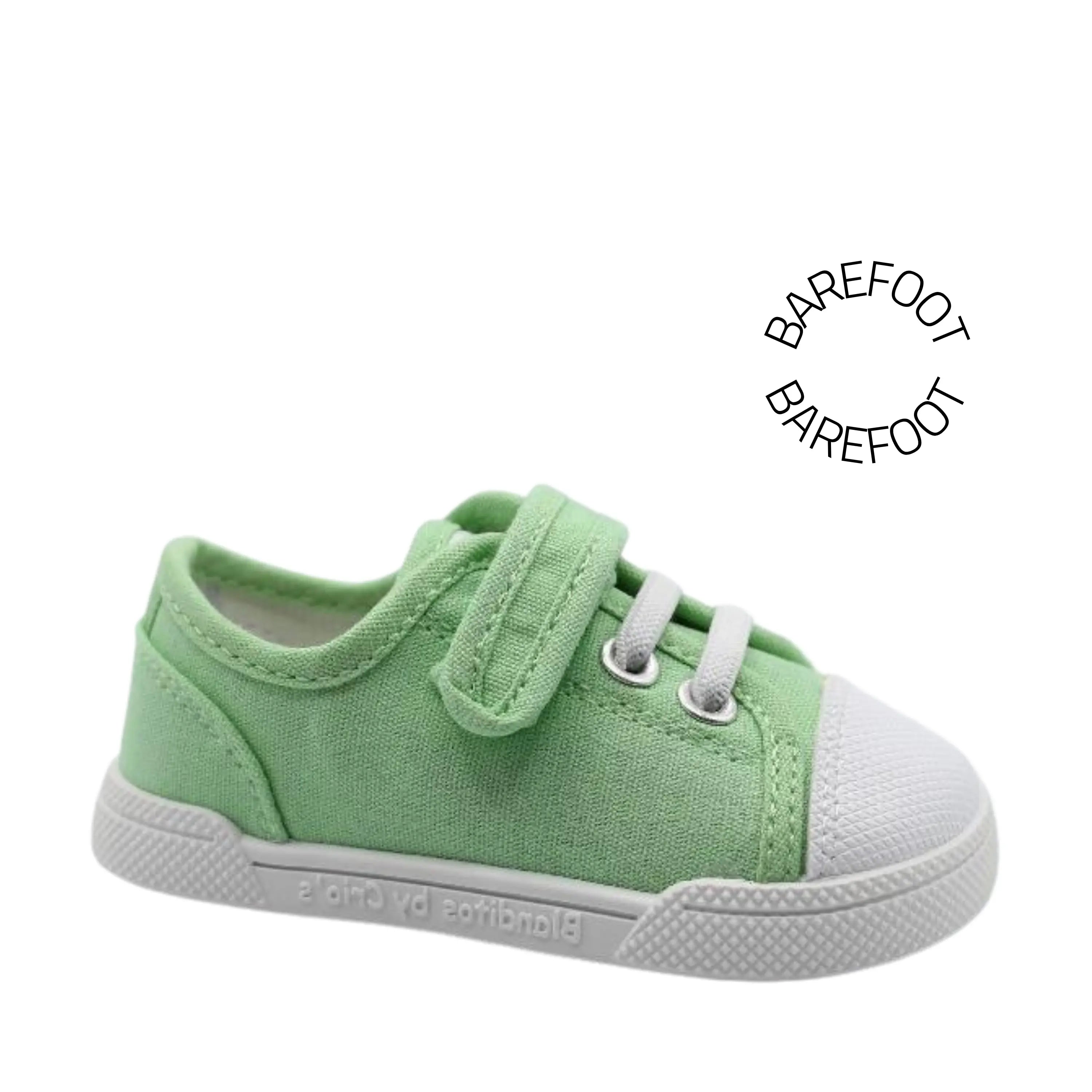 BLANDITOS Baskets en toile Barefoot Sandia Verde ma petite pointure