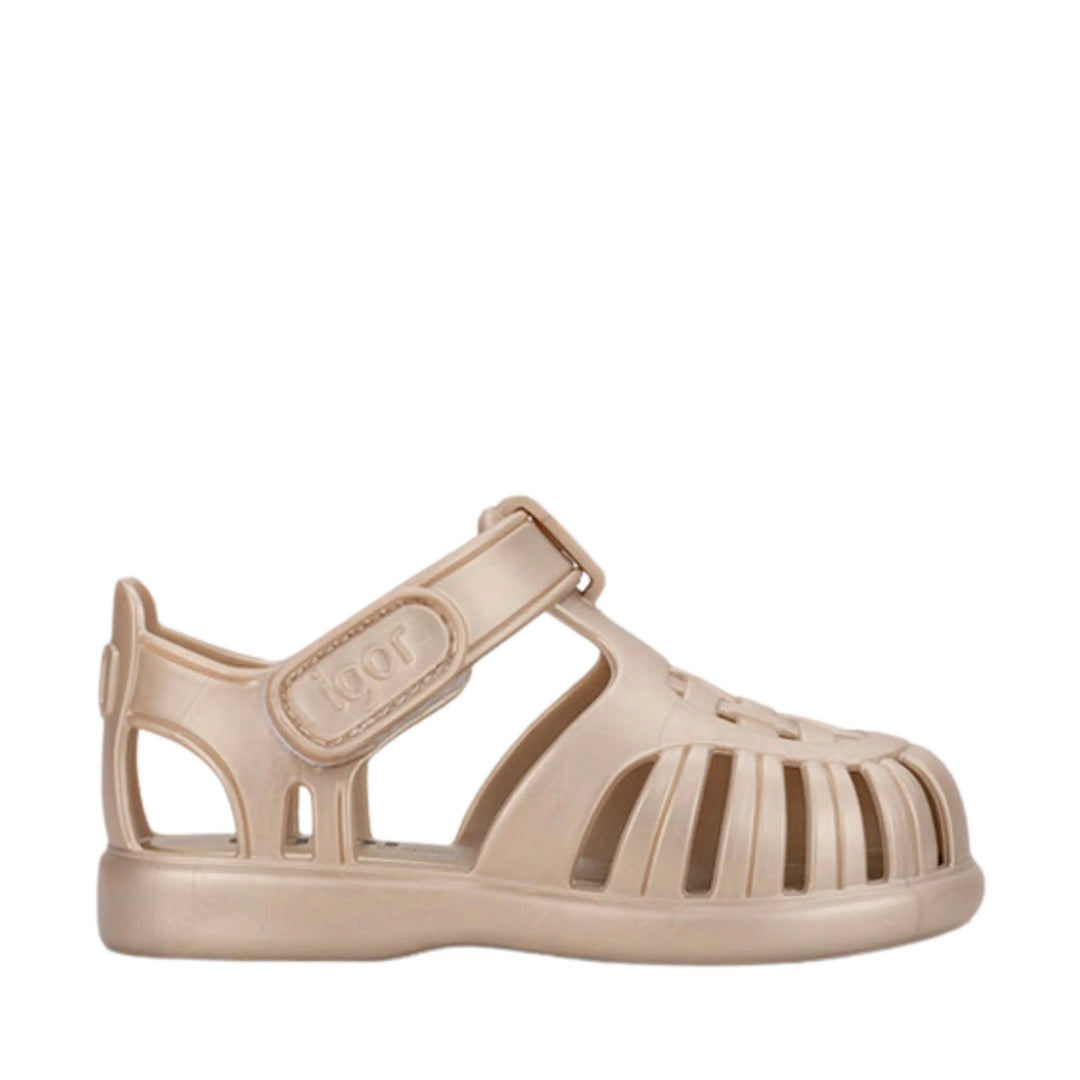 IGOR Sandales de Plage Tobby Solid Metal Platino ma petite pointure