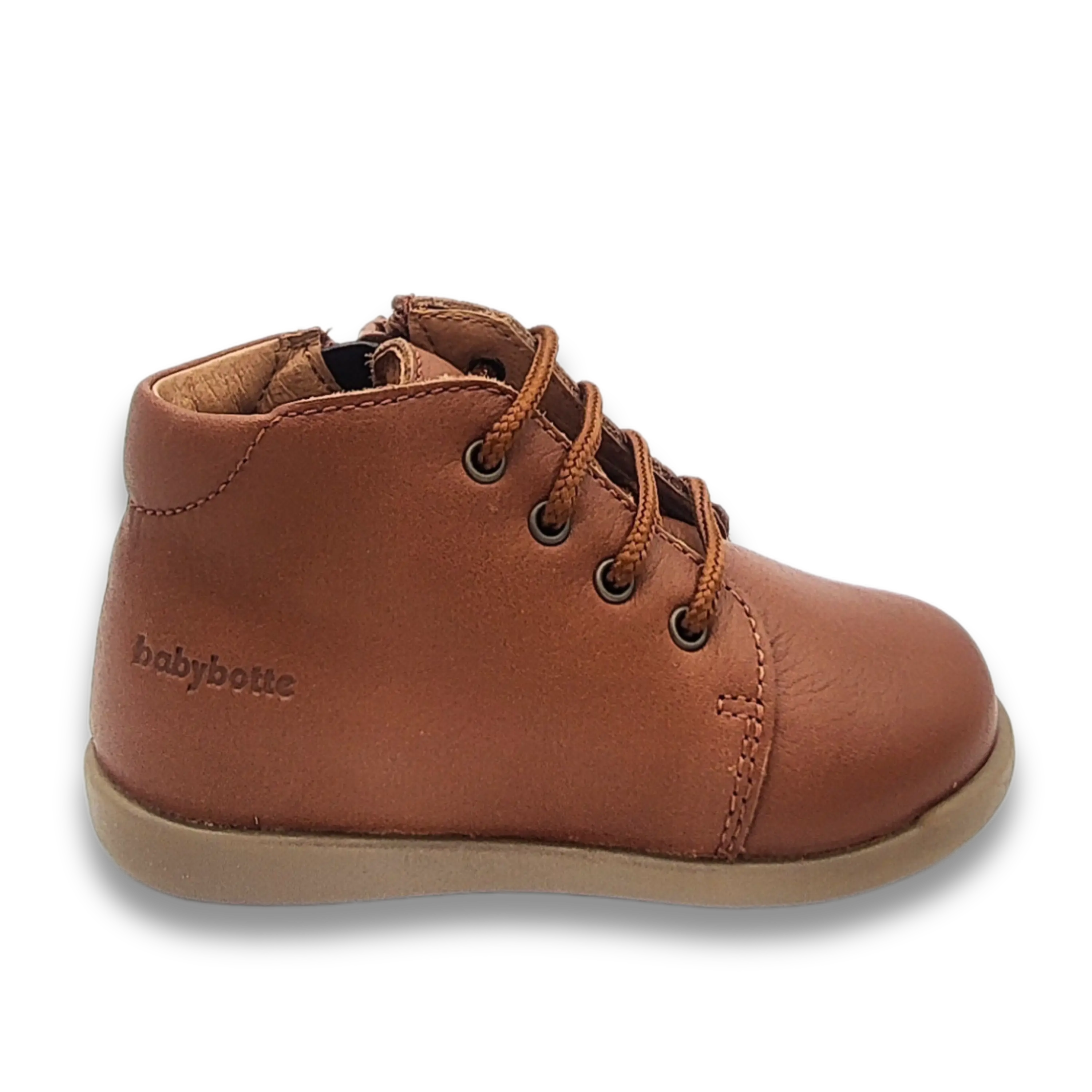 BABYBOTTE Bottillons Fredy Zip ma petite pointure #couleur_cuir-camel