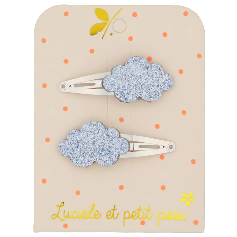 LUCIOLE ET PETIT POIS Barrettes nuages Ciel ma petite pointure
