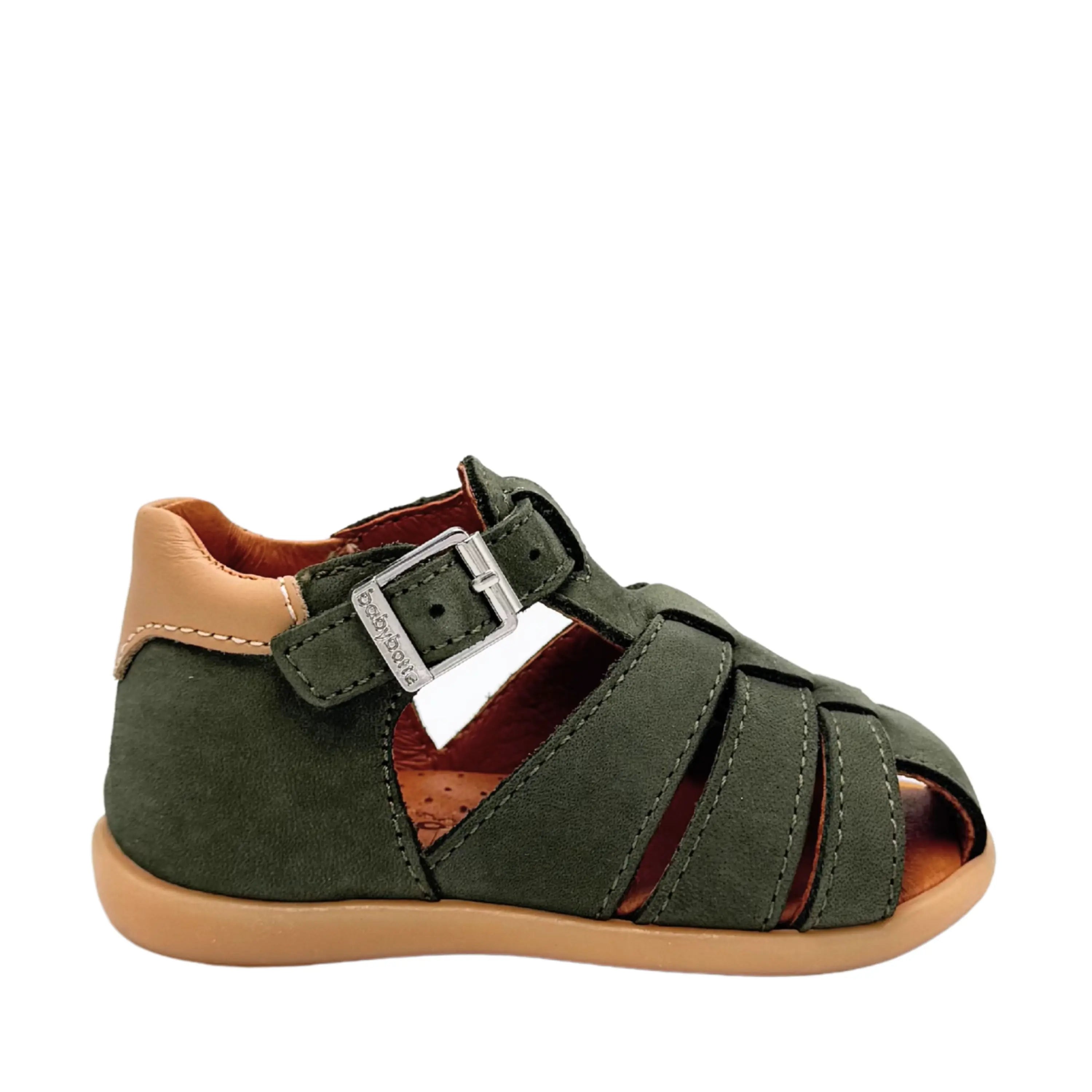 BABYBOTTE Sandales Gimmy Nubuck Vert ma petite pointure