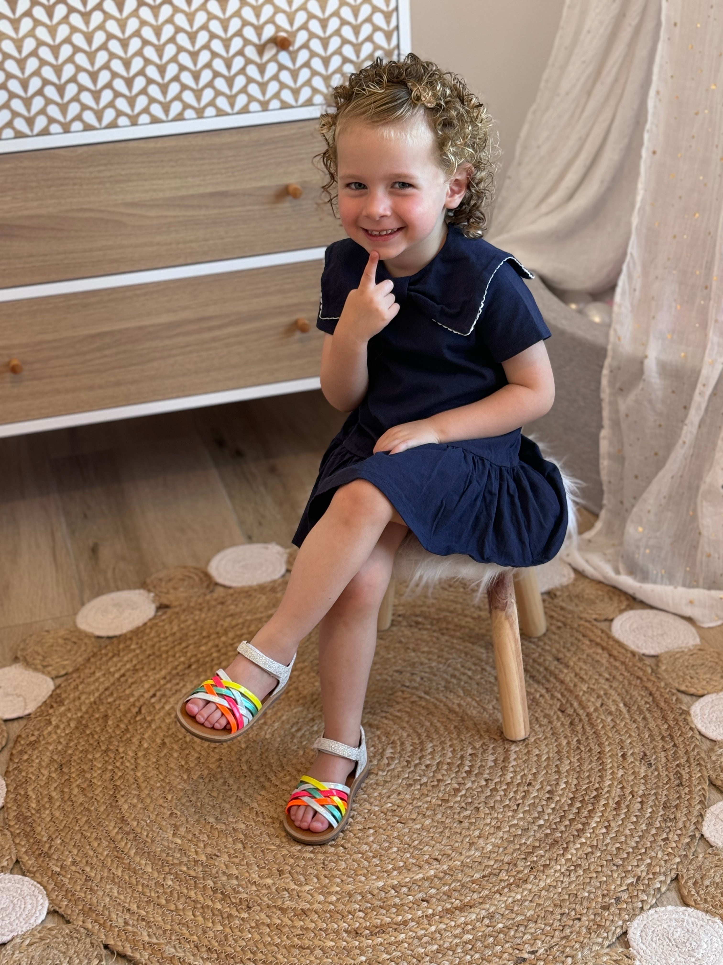 POM D'API Sandales Poppy Lux Blanc ma petite pointure