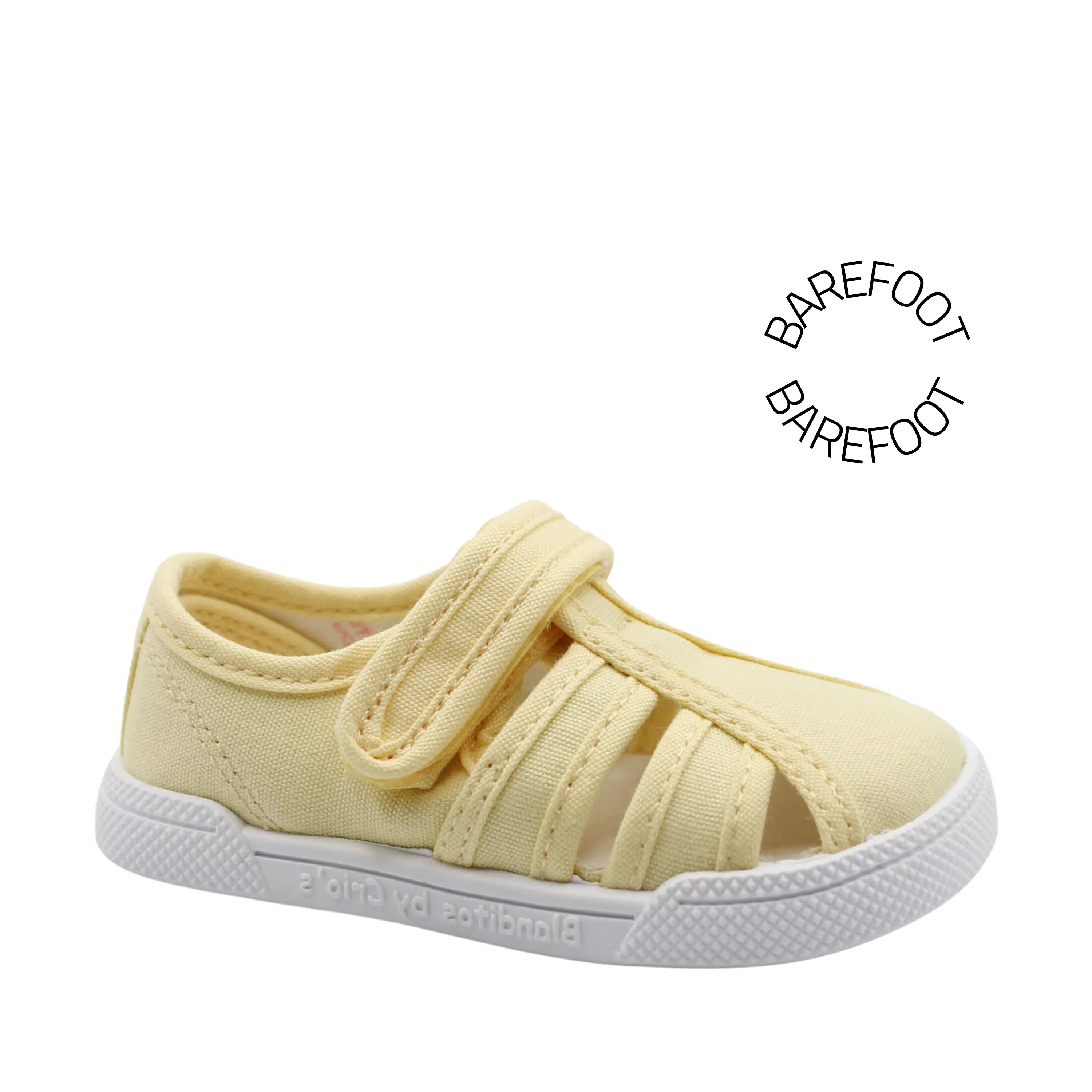 BLANDITOS Baskets en toile Barefoot Mango Amarillo ma petite pointure