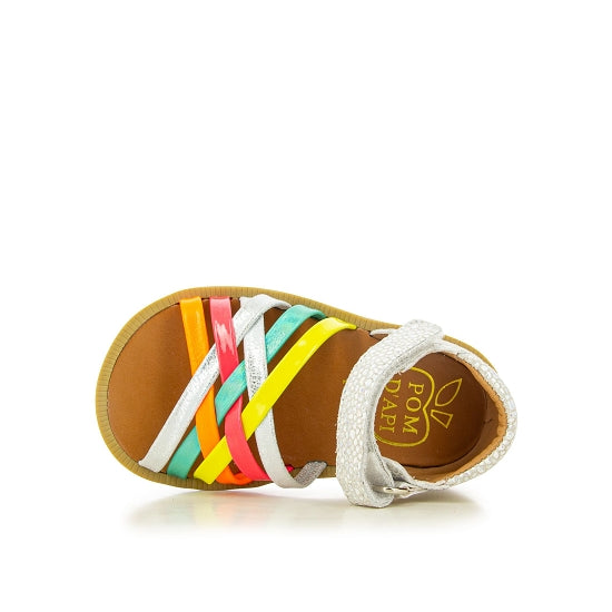POM D'API Sandales Poppy Lux Blanc ma petite pointure