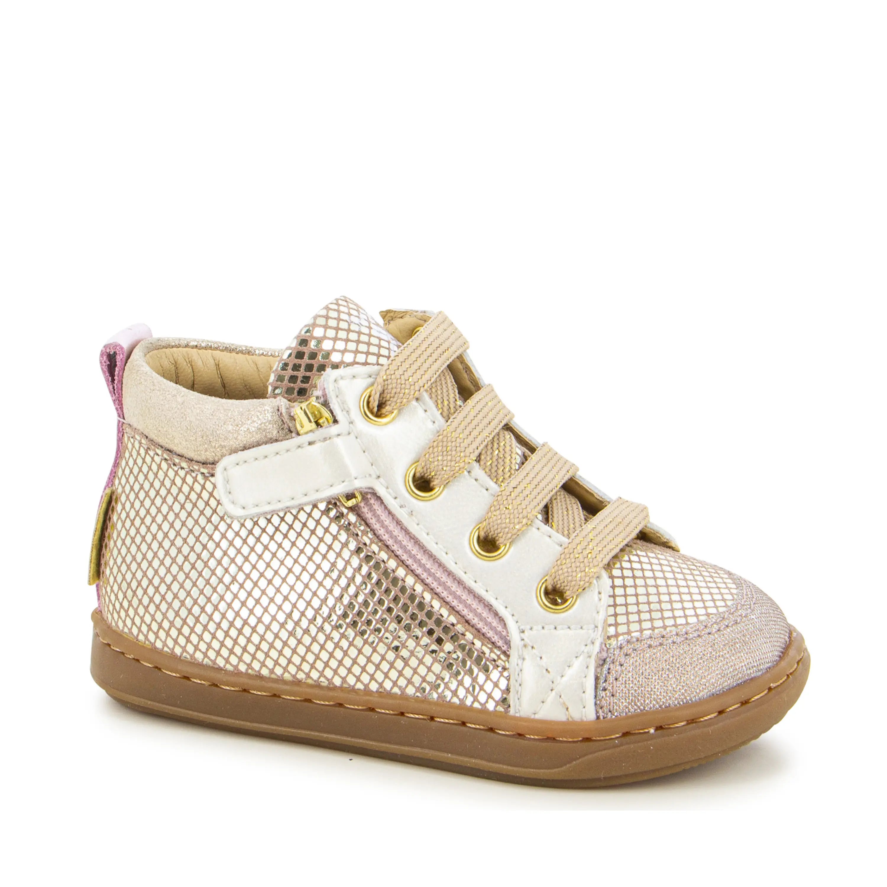 SHOO POM Bottillons Bouba Bi Zip Old Pink Platine ma petite pointure