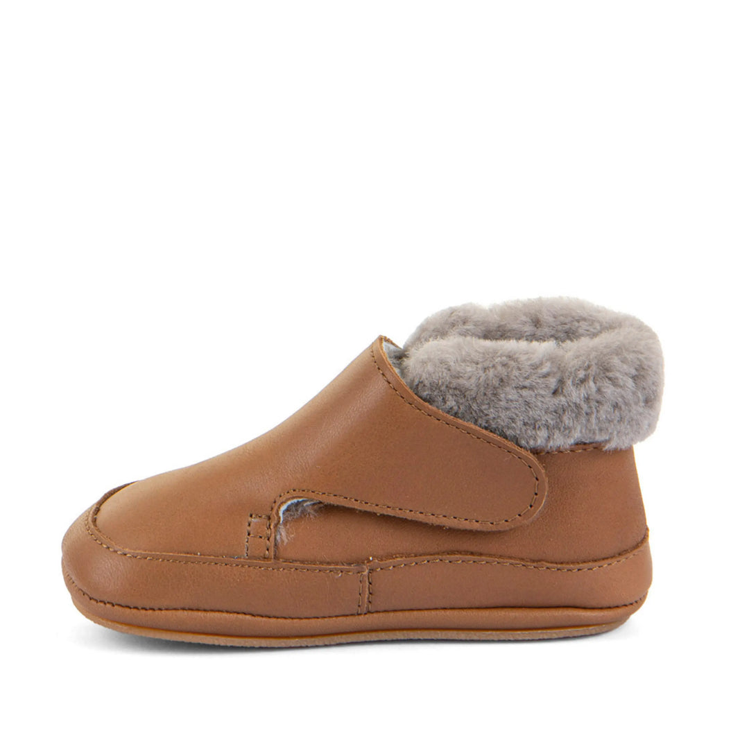 FRODDO Prewalkers Barefoot Fourrés Cognac ma petite pointure