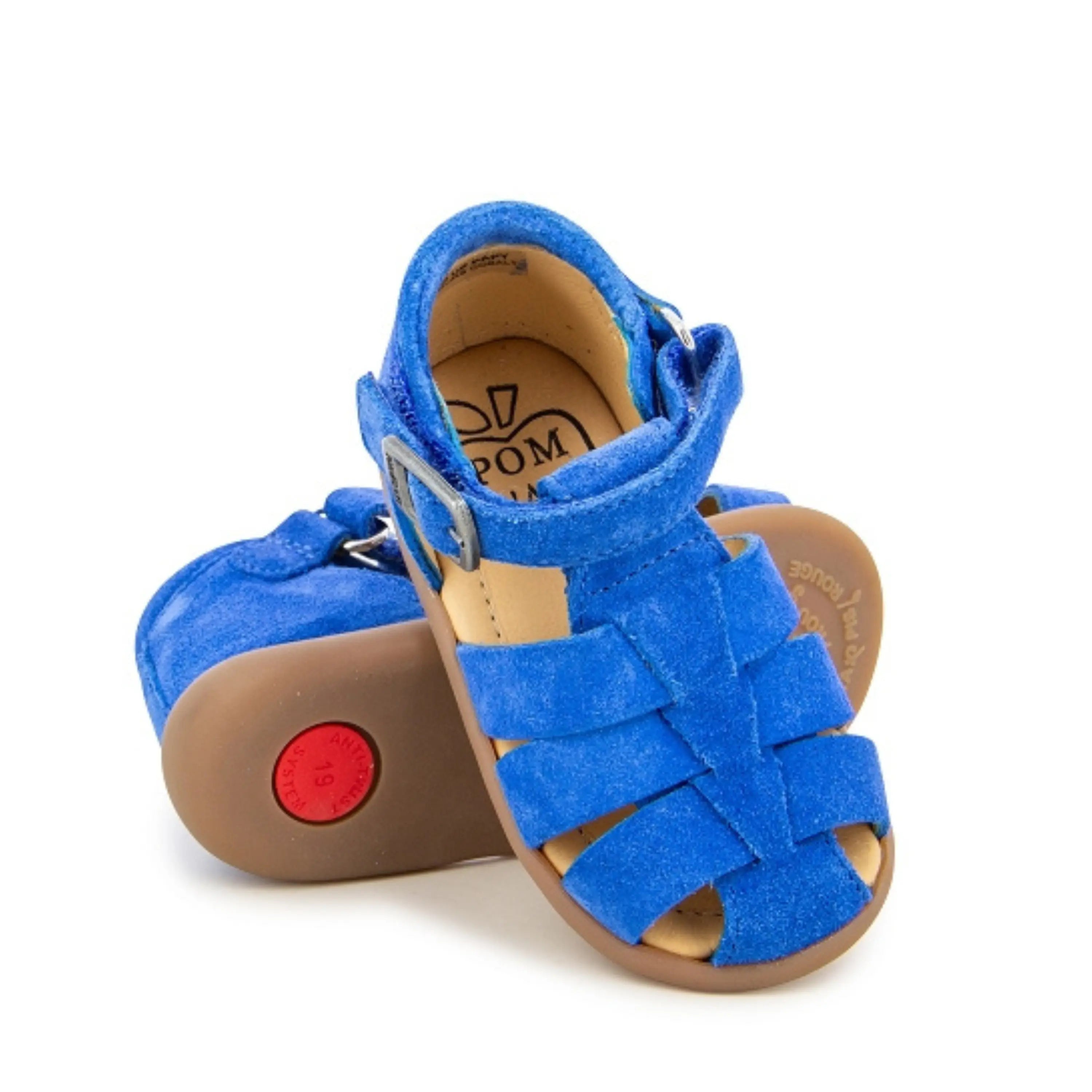 POM D'API Sandales Stand Up Papy Cobalt ma petite pointure