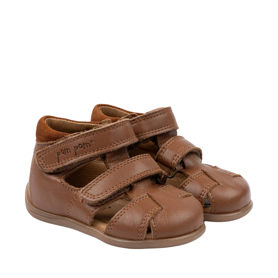 POM POM Sandales Starters Two Velcro Camel ma petite pointure