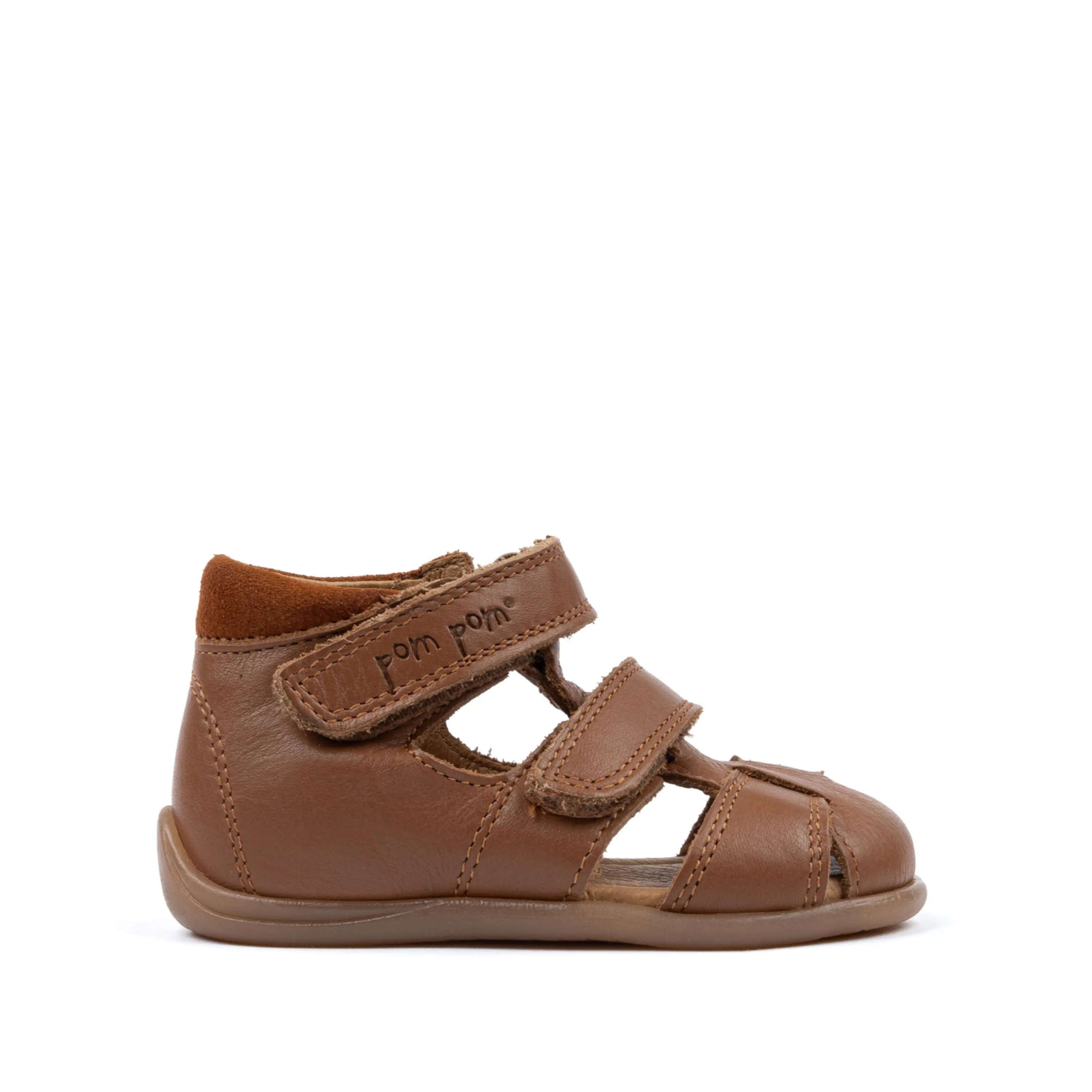 POM POM Sandales Starters Two Velcro Camel ma petite pointure