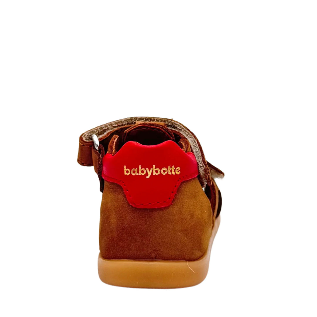 BABYBOTTE Sandales Geo Cuir Nubuck Cognac ma petite pointure
