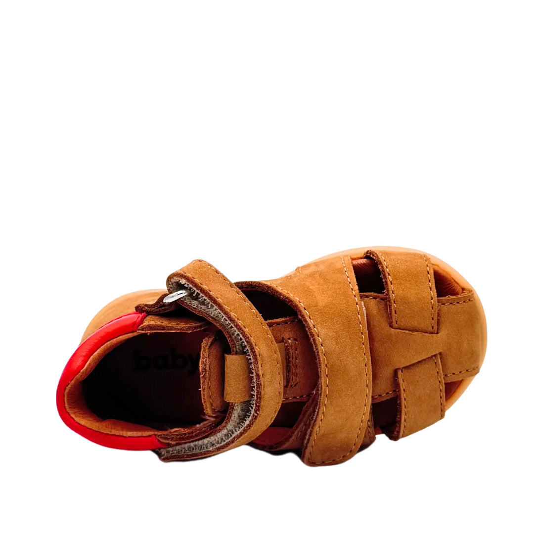 BABYBOTTE Sandales Geo Cuir Nubuck Cognac ma petite pointure