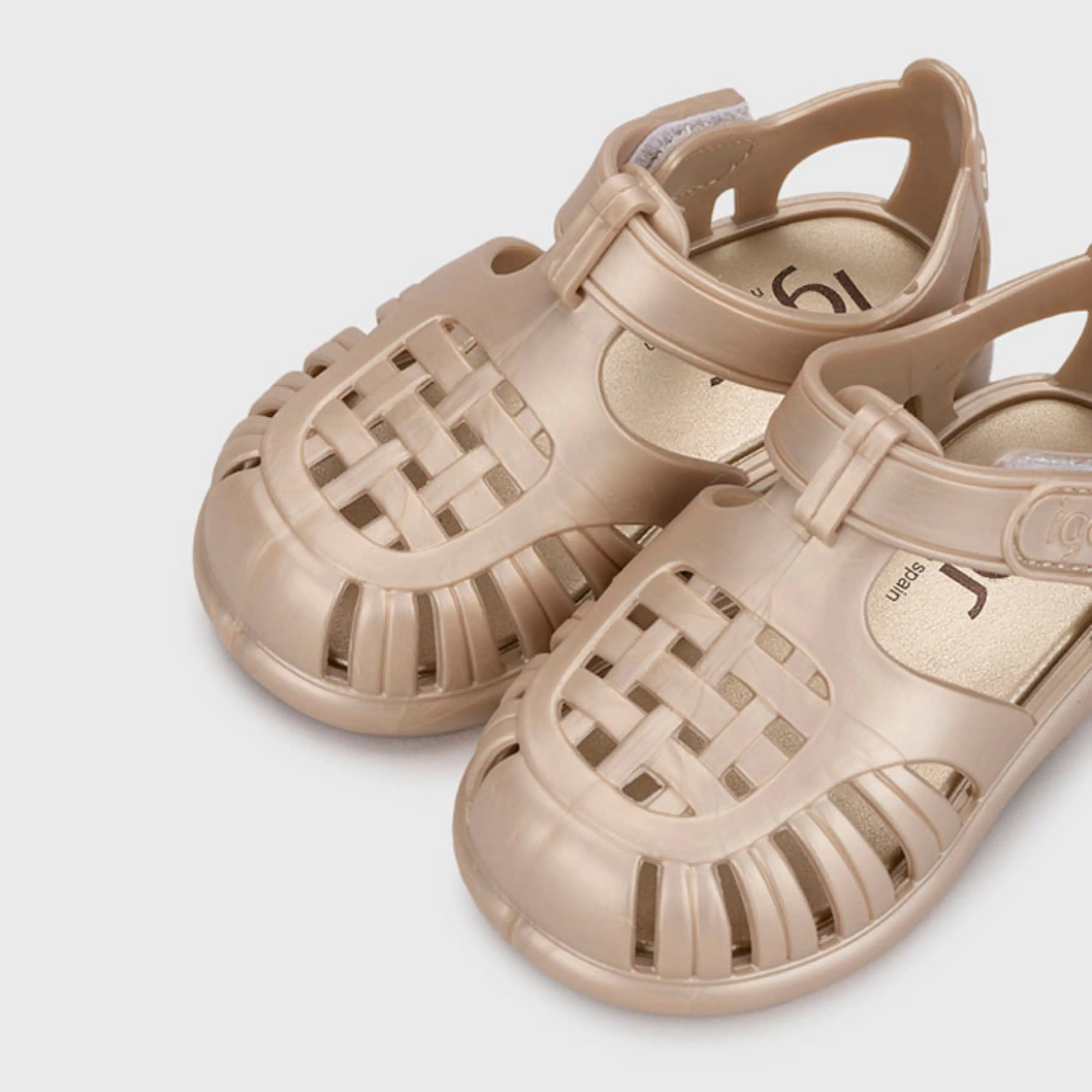 IGOR Sandales de Plage Tobby Solid Metal Platino ma petite pointure