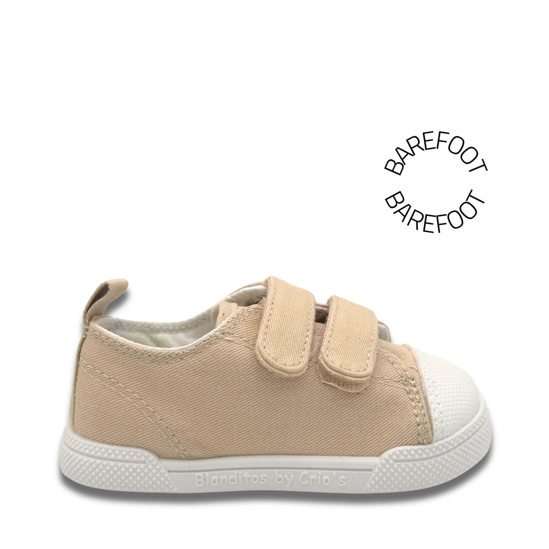 BLANDITOS Baskets en toile Barefoot Melon Beige ma petite pointure