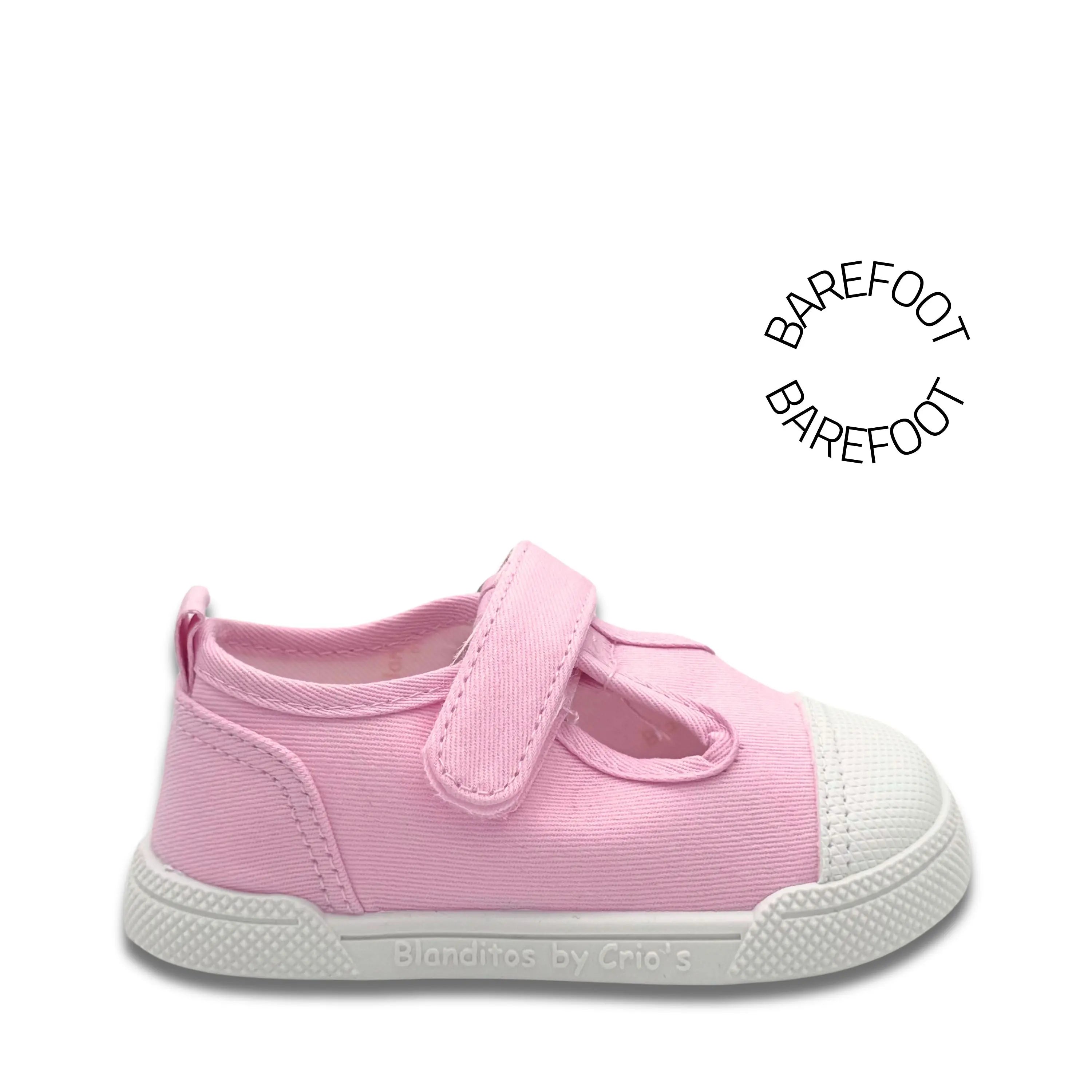 BLANDITOS Baskets en toile Barefoot Pomelo Baby ma petite pointure
