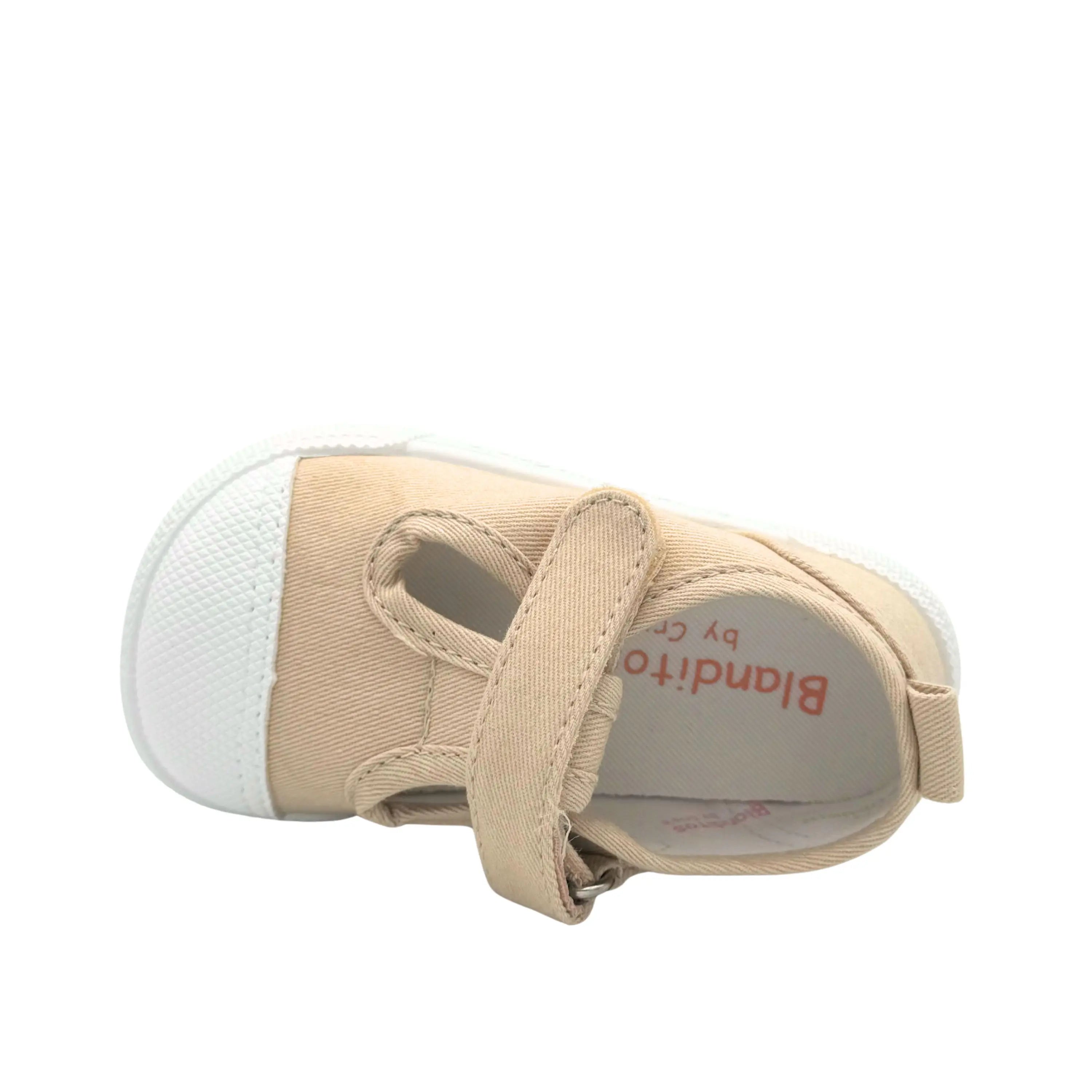 BLANDITOS Baskets en toile Barefoot Pomelo Beige ma petite pointure