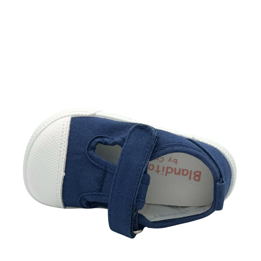 BLANDITOS Baskets en toile Barefoot Pomelo Navy ma petite pointure