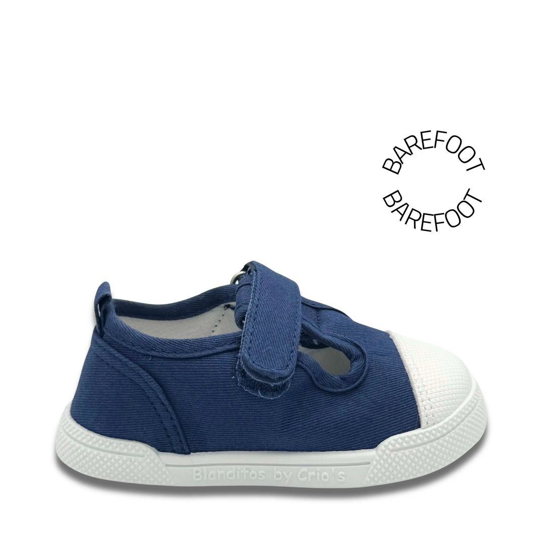 BLANDITOS Baskets en toile Barefoot Pomelo Navy ma petite pointure
