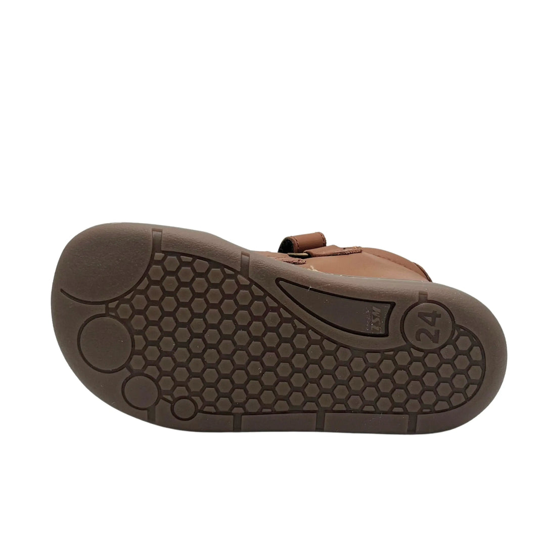 EASY PEASY Bottines Barefoot My Boots Velcro Marron ma petite pointure