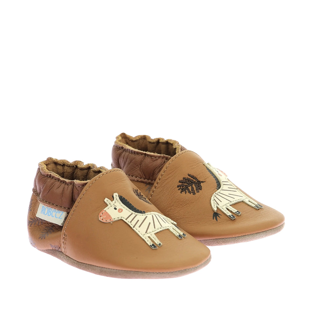 ROBEEZ Chaussons Jungle Zebra Camel ma petite pointure