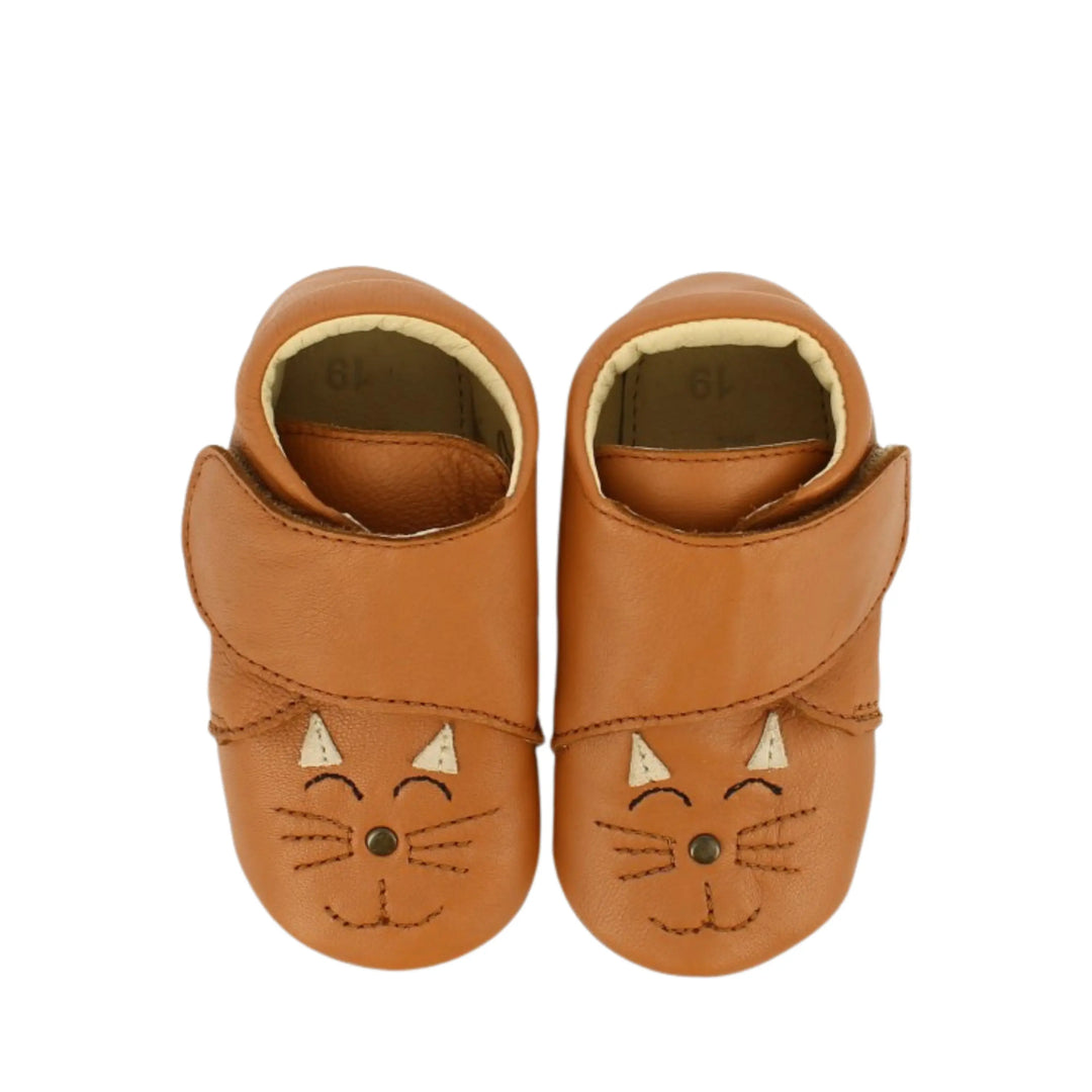 BELLAMY Chaussons Lechat Cuir camel ma petite pointure
