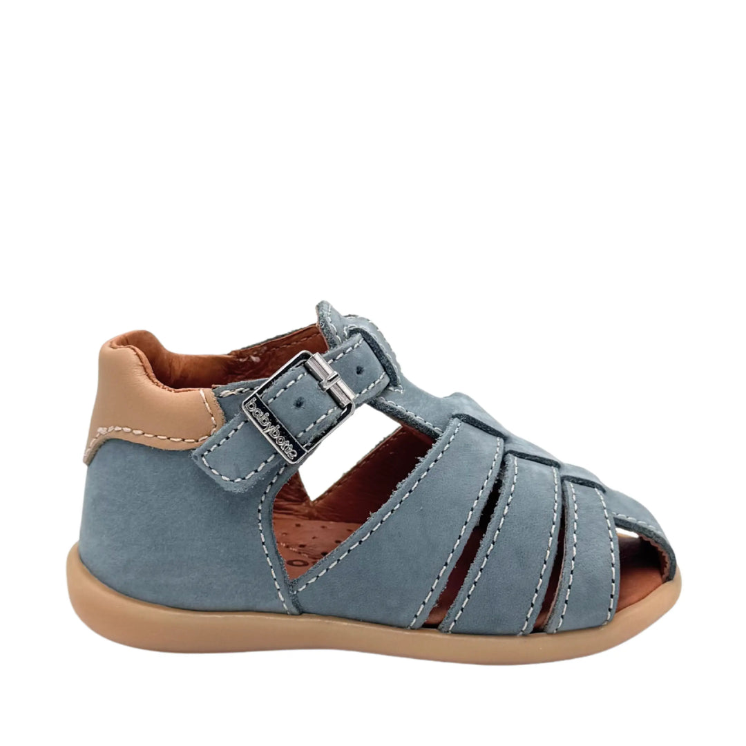 BABYBOTTE Sandales Gimmy Nubuck Bleu Clair ma petite pointure