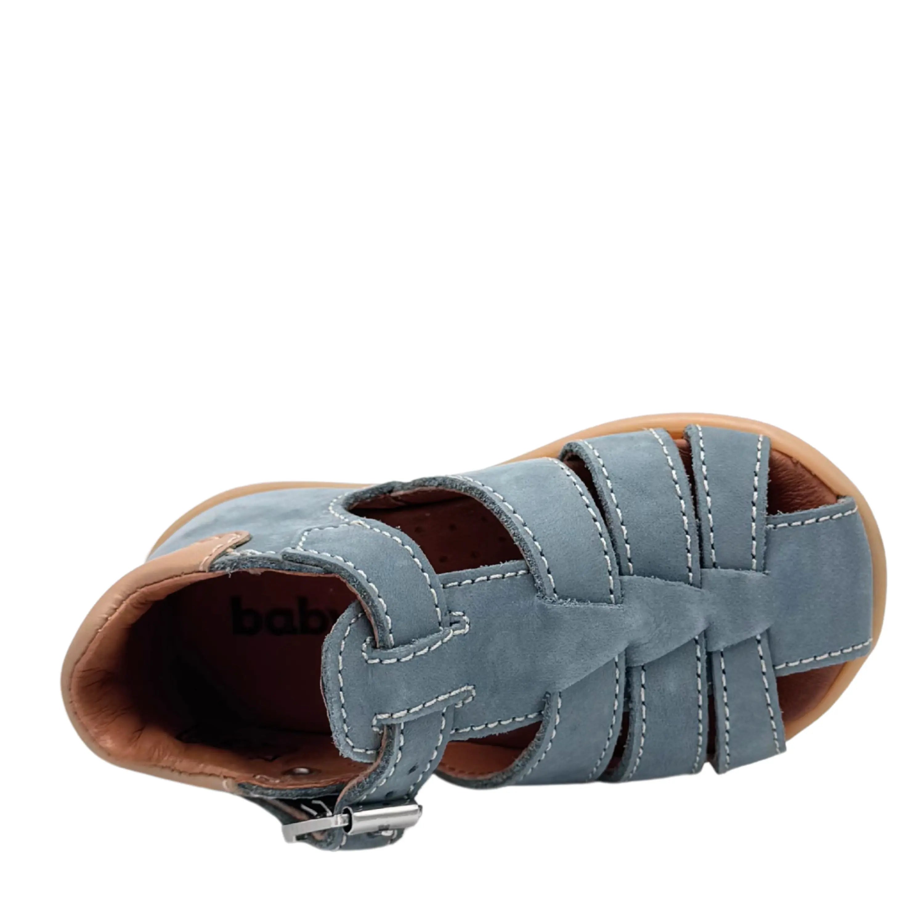 BABYBOTTE Sandales Gimmy Nubuck Bleu Clair ma petite pointure