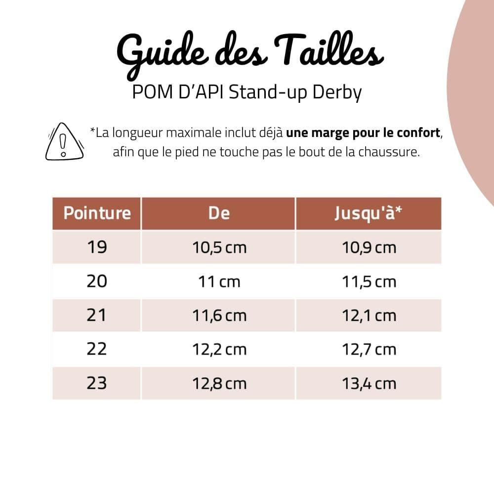 POM D'API Bottines Stand Up Derby Mousse ma petite pointure