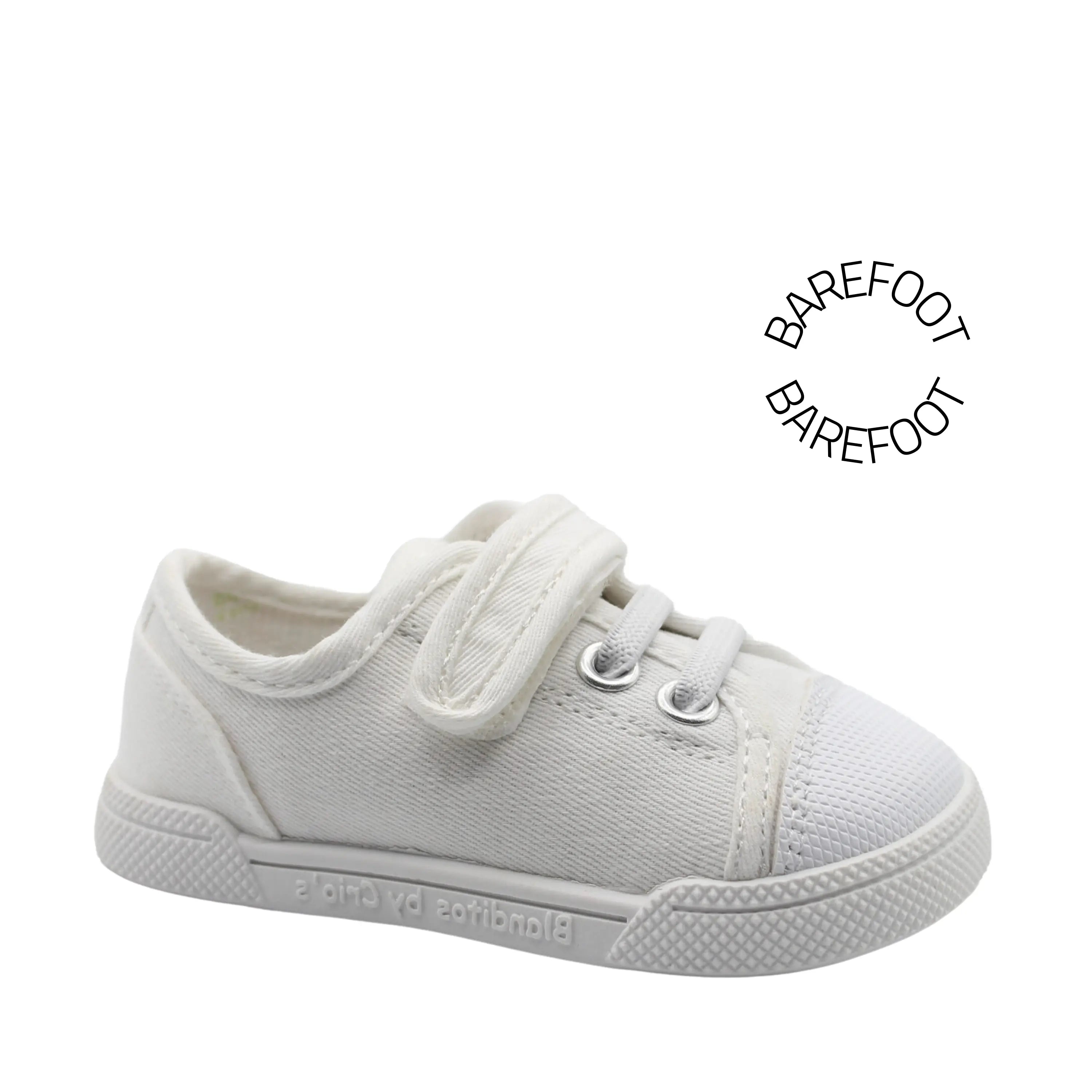 BLANDITOS Baskets en toile Barefoot Sandia Blanco ma petite pointure