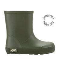 IGOR Bottes de Pluie Barefoot Yogi Kaki ma petite pointure 