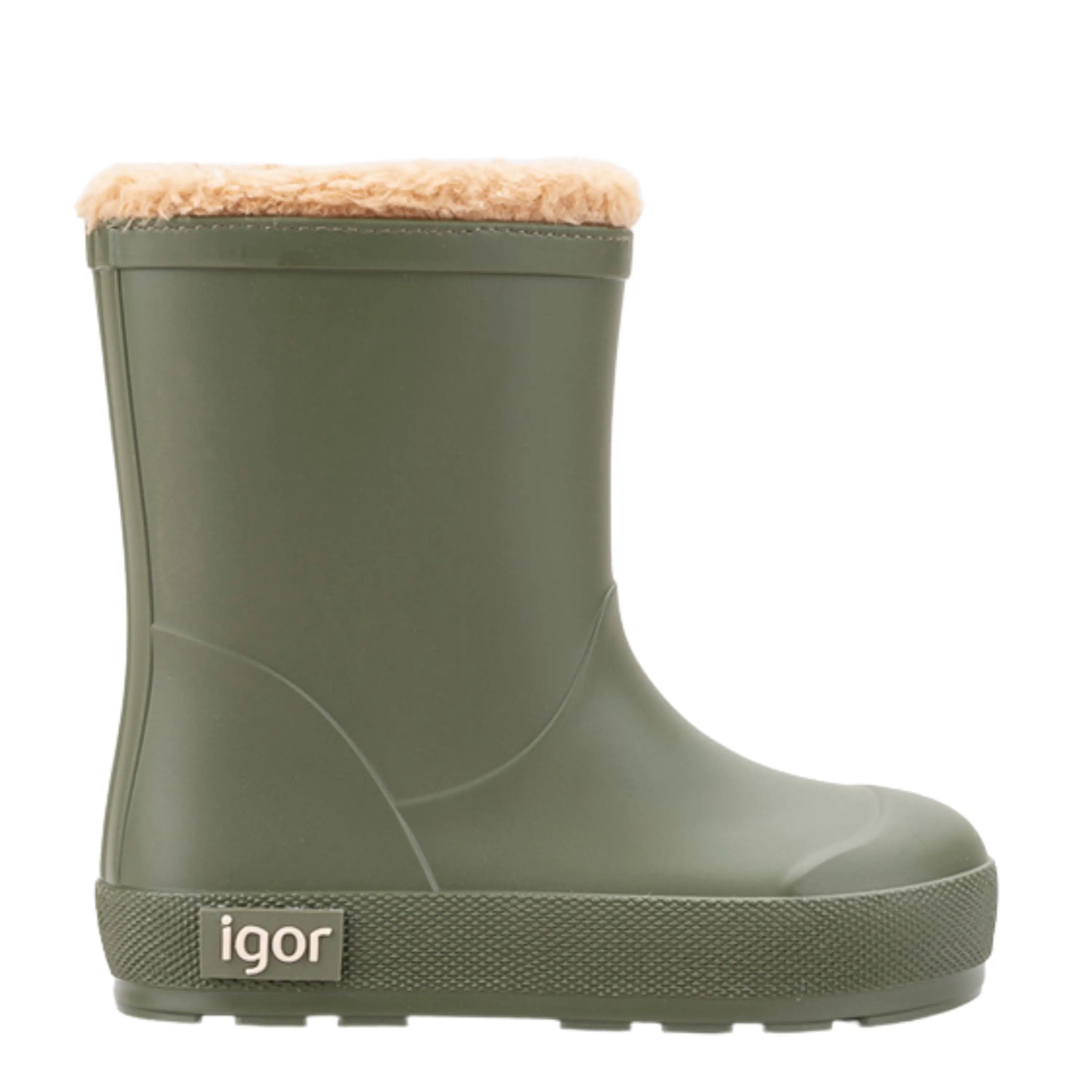 IGOR Bottes de Pluie Barefoot Yogi Borreguito Kaki ma petite pointure 