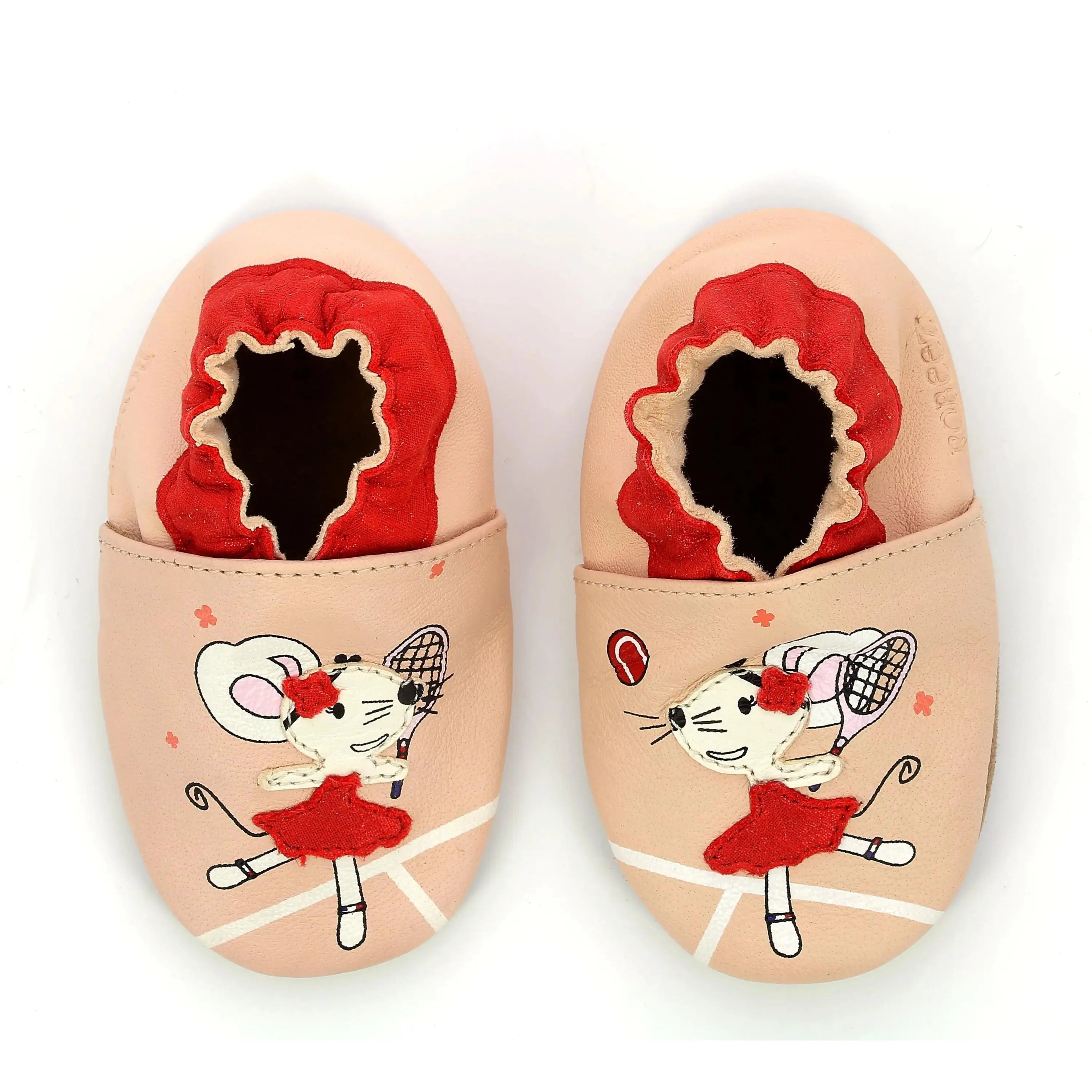 ROBEEZ Chaussons Tennis Mouse Rose Clair Rouge ma petite pointure
