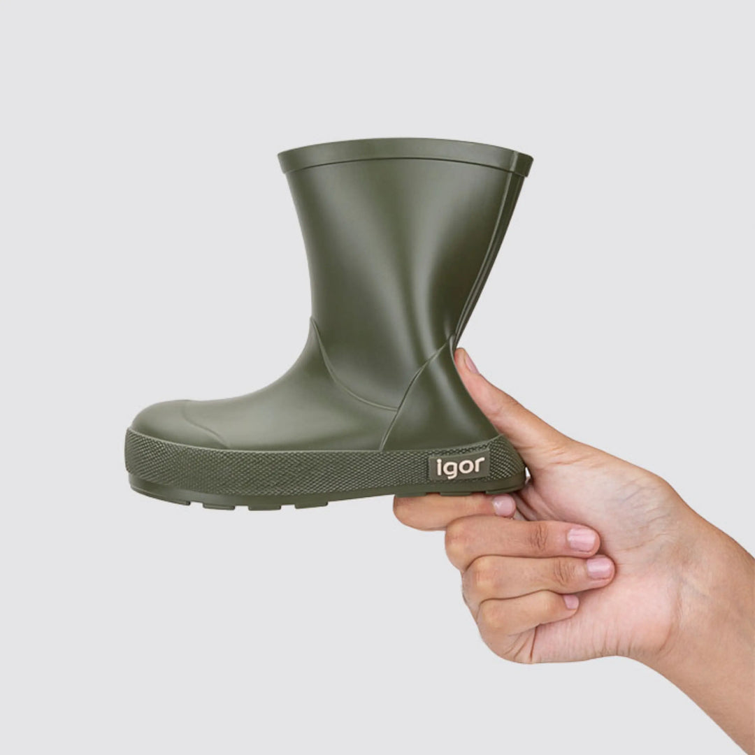 IGOR Bottes de Pluie Barefoot Yogi Kaki ma petite pointure 