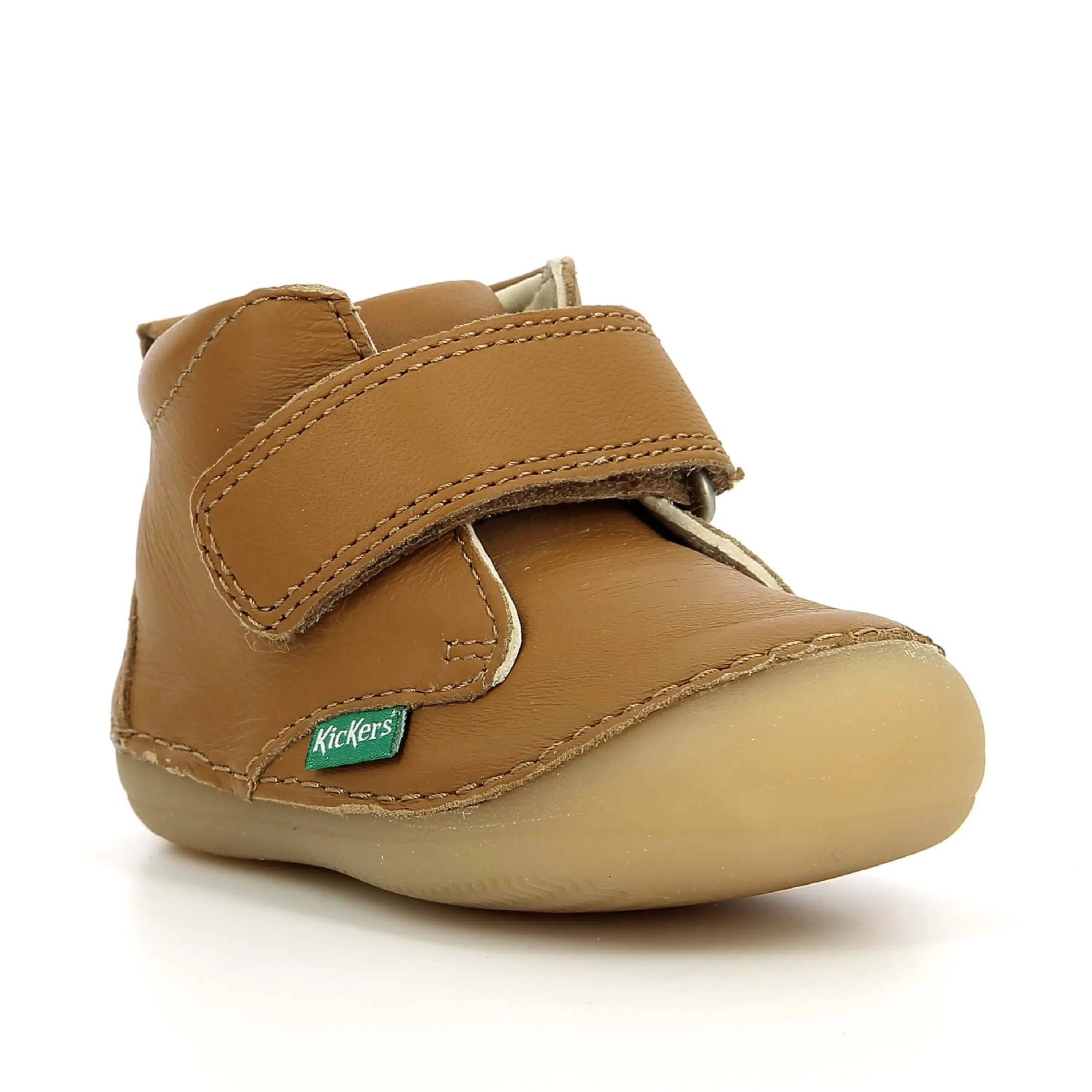 Chaussures bébé fille premiers pas - Startino camel et or - Trottino