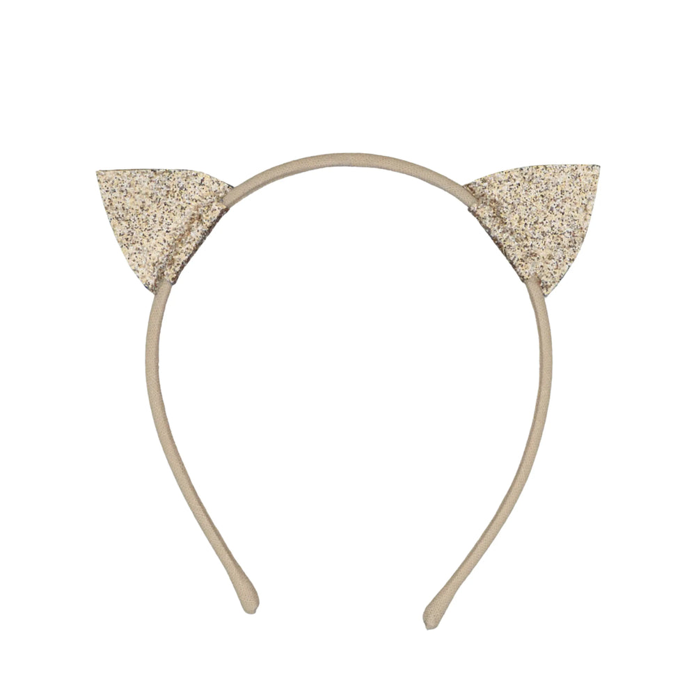 LUCIOLE ET PETIT POIS Serre-tête chat Doré ma petite pointure 