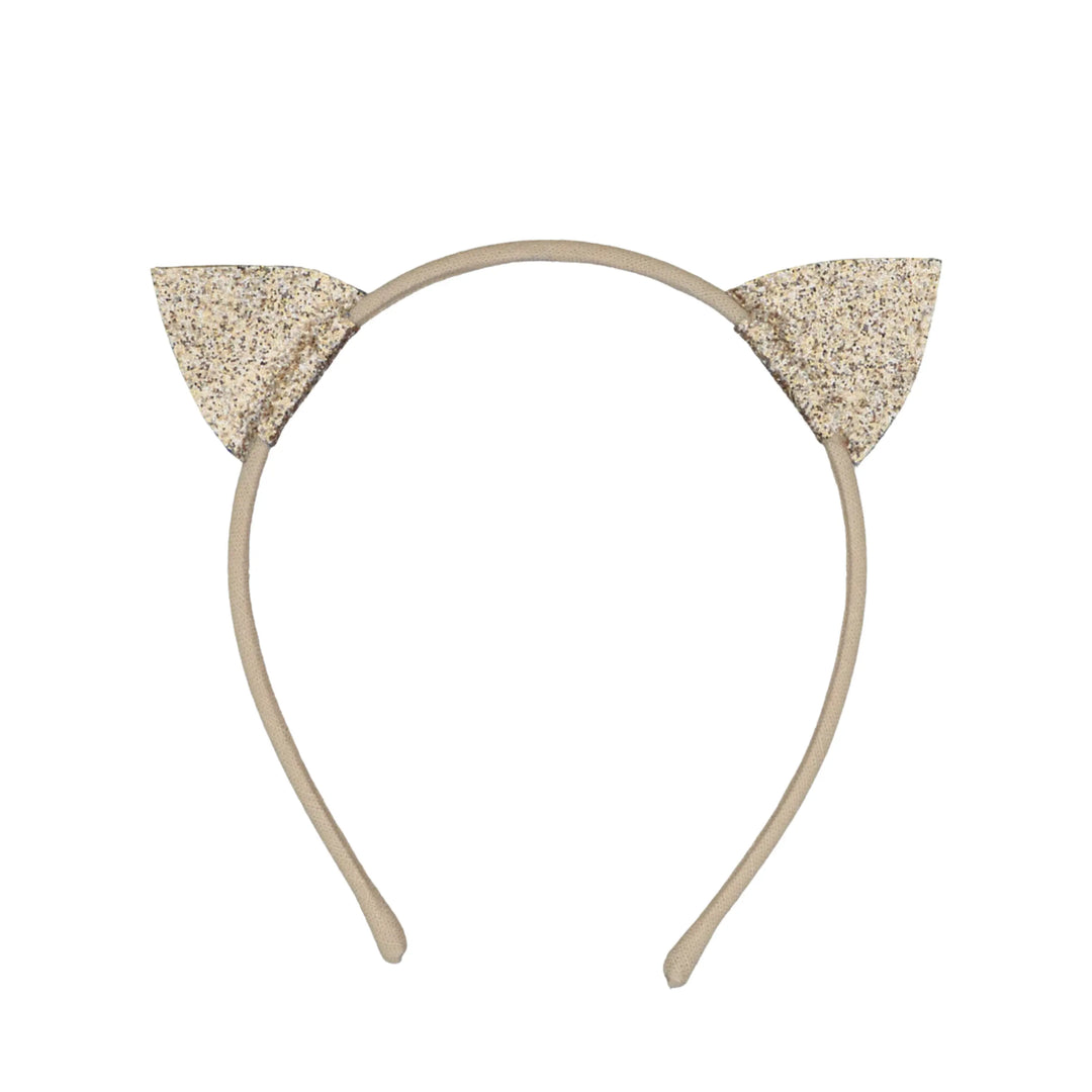 LUCIOLE ET PETIT POIS Serre-tête chat Doré ma petite pointure 