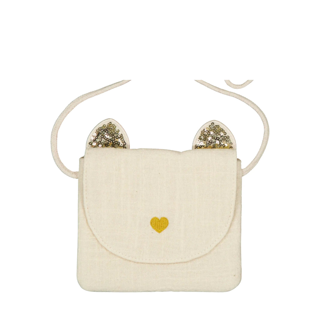 LUCIOLE ET PETIT POIS Sac à main Chat écru ma petite pointure 