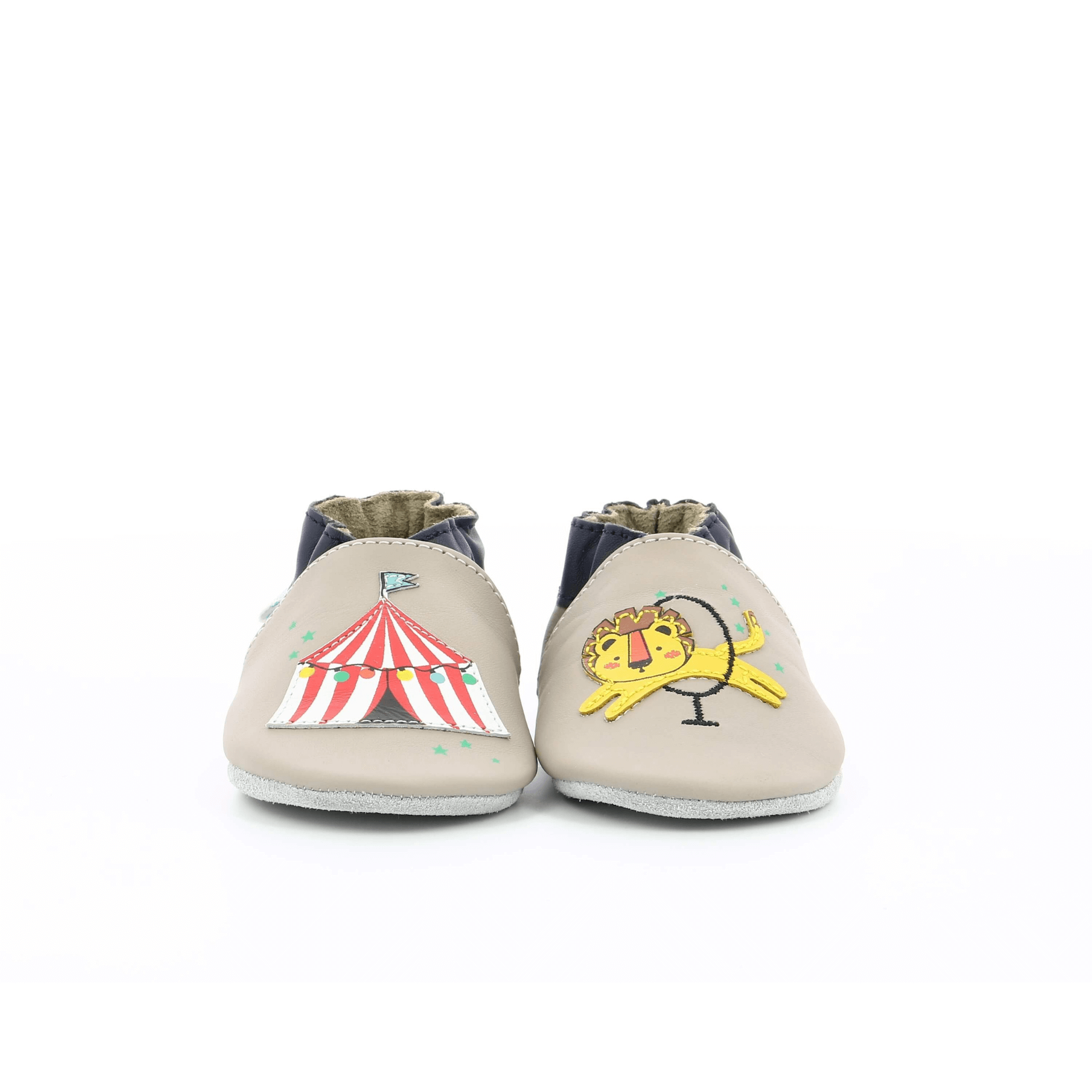 ROBEEZ Chaussons Lion Circus Gris Taupe ma petite pointure 
