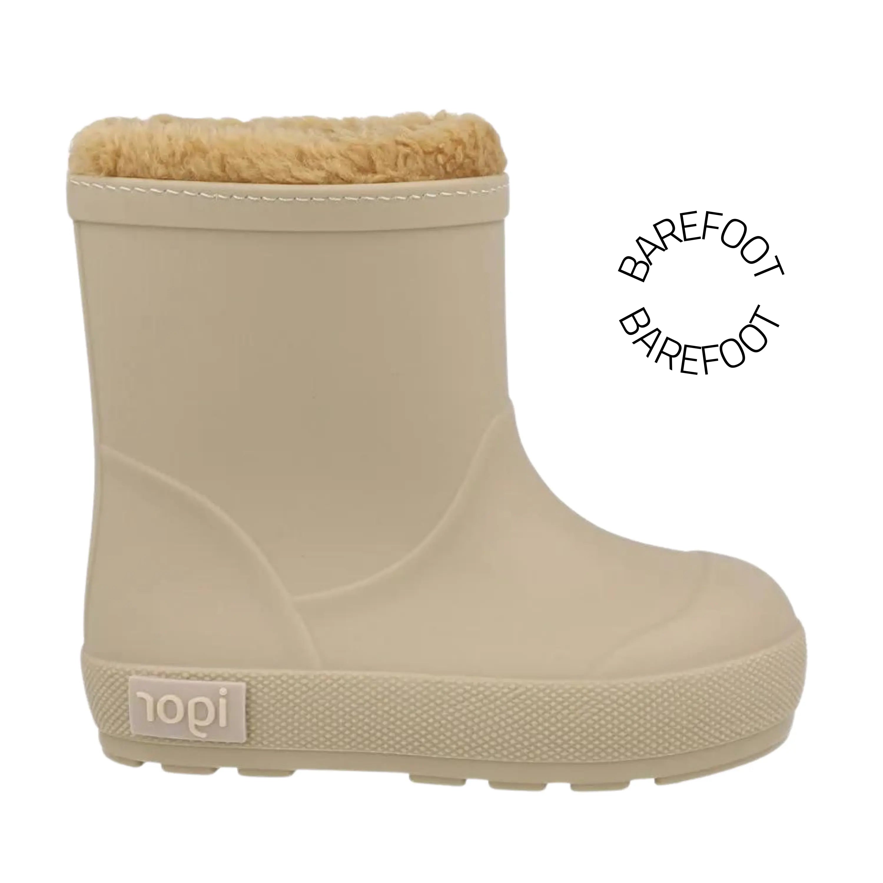 IGOR Bottes de Pluie Barefoot Yogi Borreguito Beige ma petite pointure 