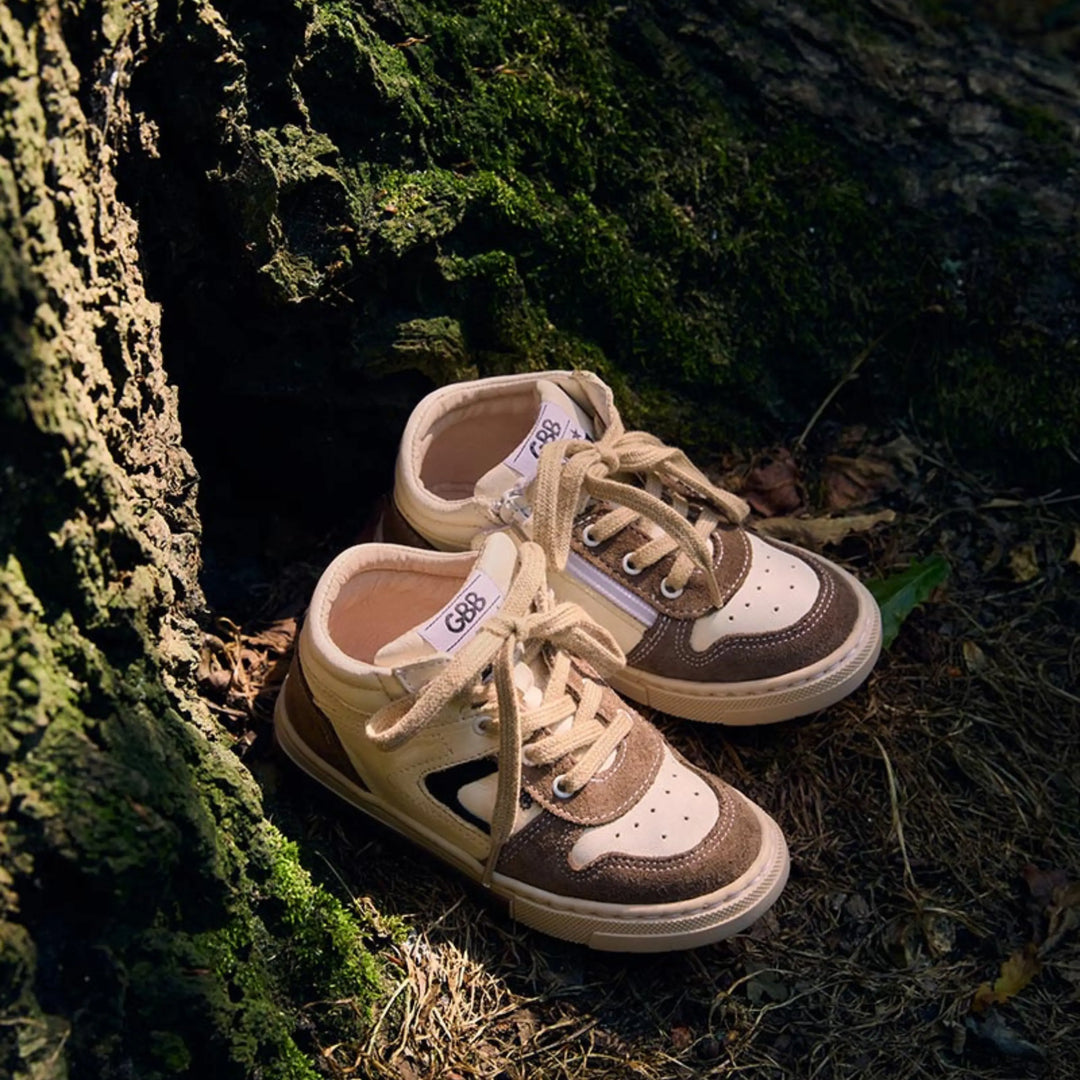 GBB Baskets Dinis Blanc Taupe ma petite pointure 