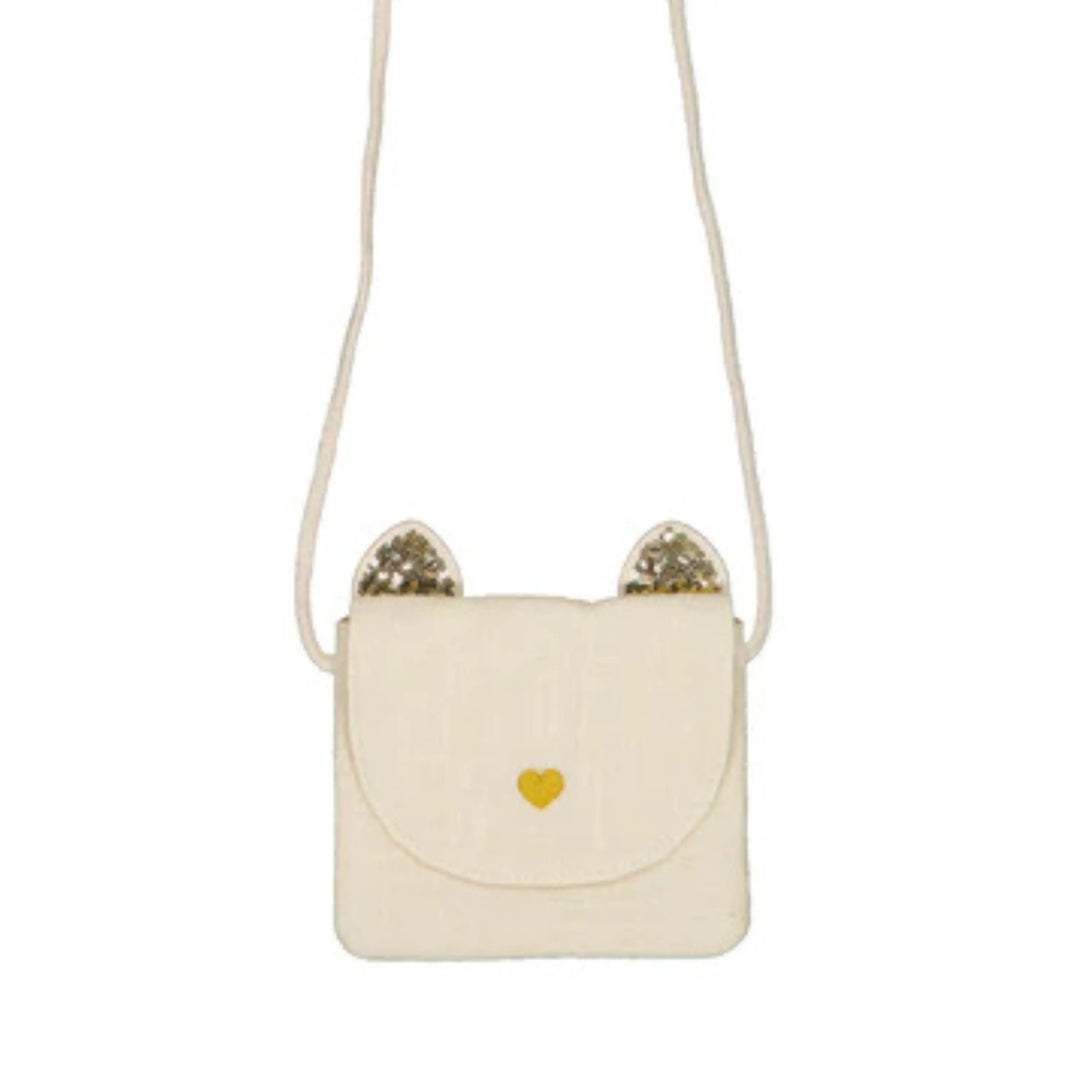 LUCIOLE ET PETIT POIS Sac à main Chat écru ma petite pointure 