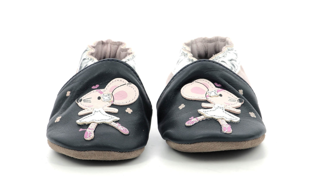 Chaussons Dancing Mouse marine rose