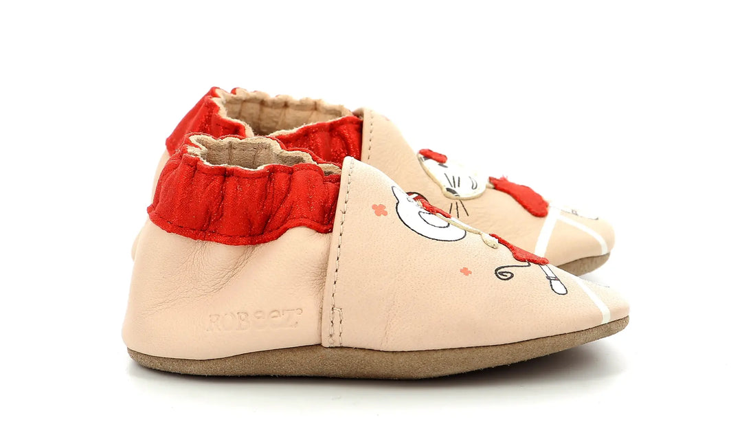 ROBEEZ Chaussons Tennis Mouse Rose Clair Rouge ma petite pointure