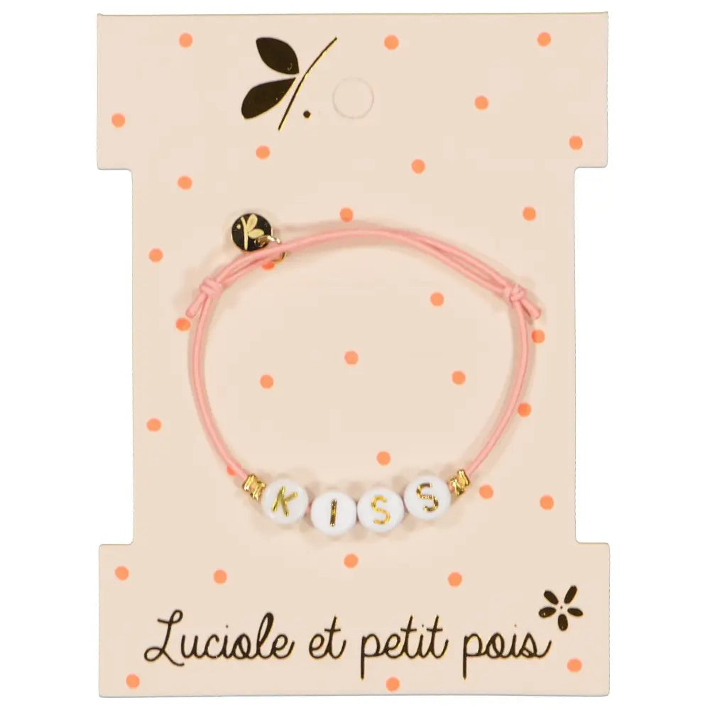 LUCIOLE ET PETIT POIS Bracelet Cordon Elastique Kiss ma petite pointure 