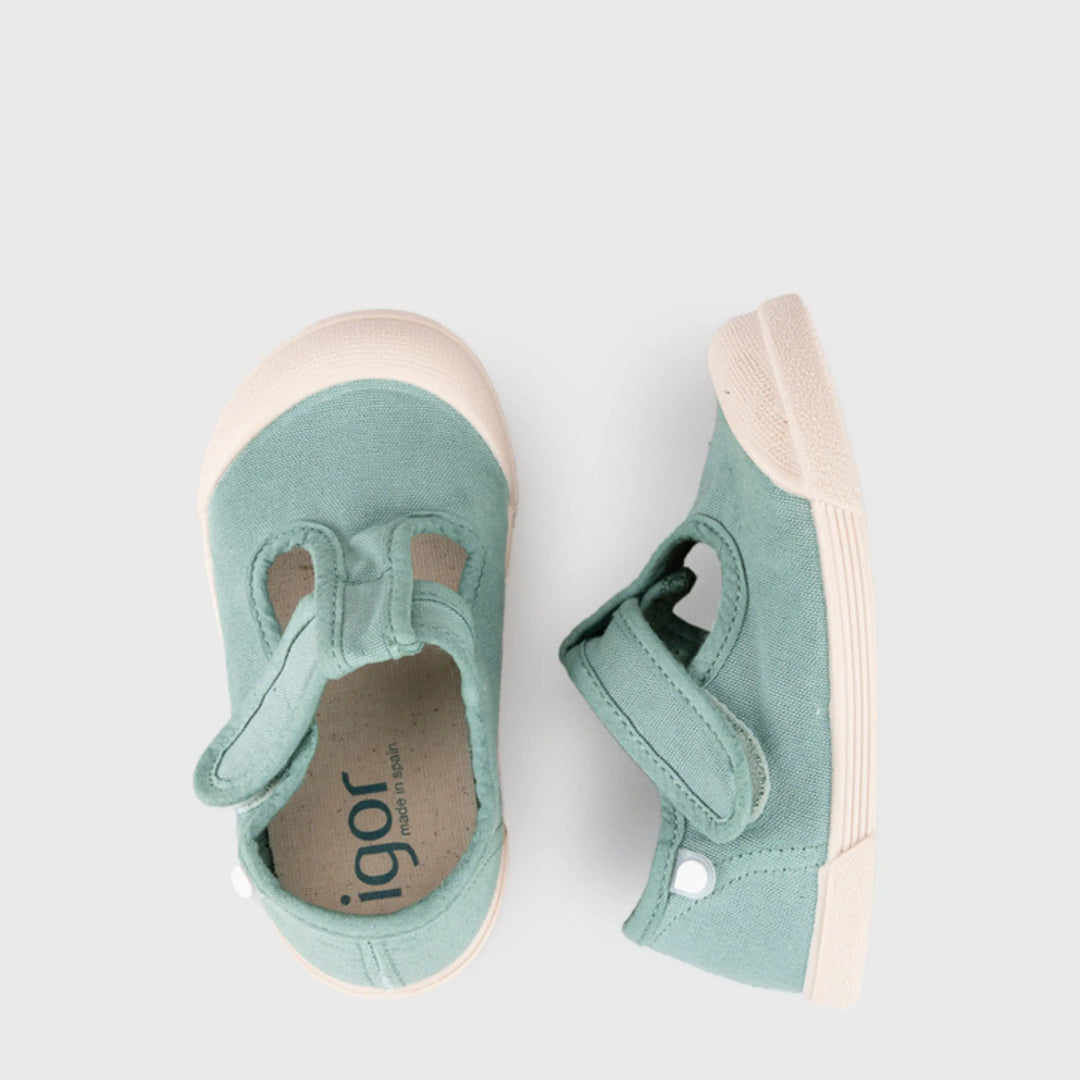 IGOR Baskets en toile Barefoot Lona Pepito Matcha ma petite pointure 