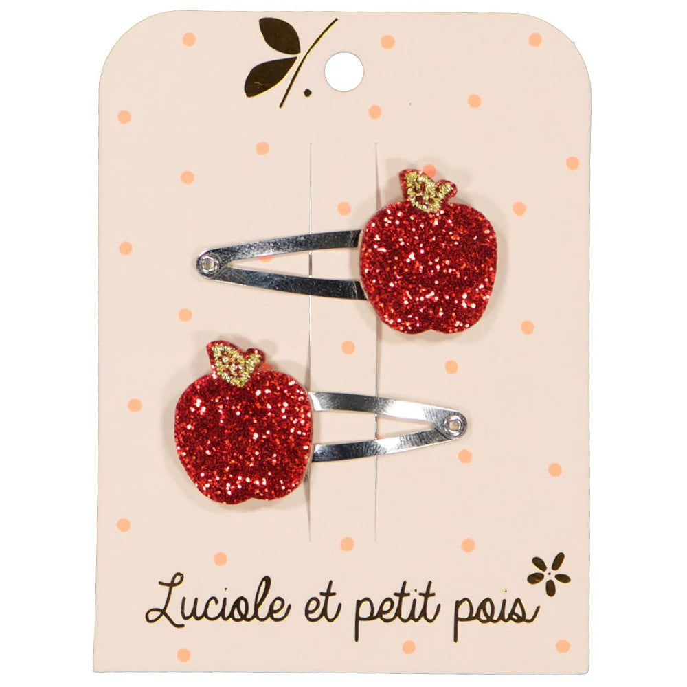 LUCIOLE ET PETIT POIS Barrettes Pomme ma petite pointure 